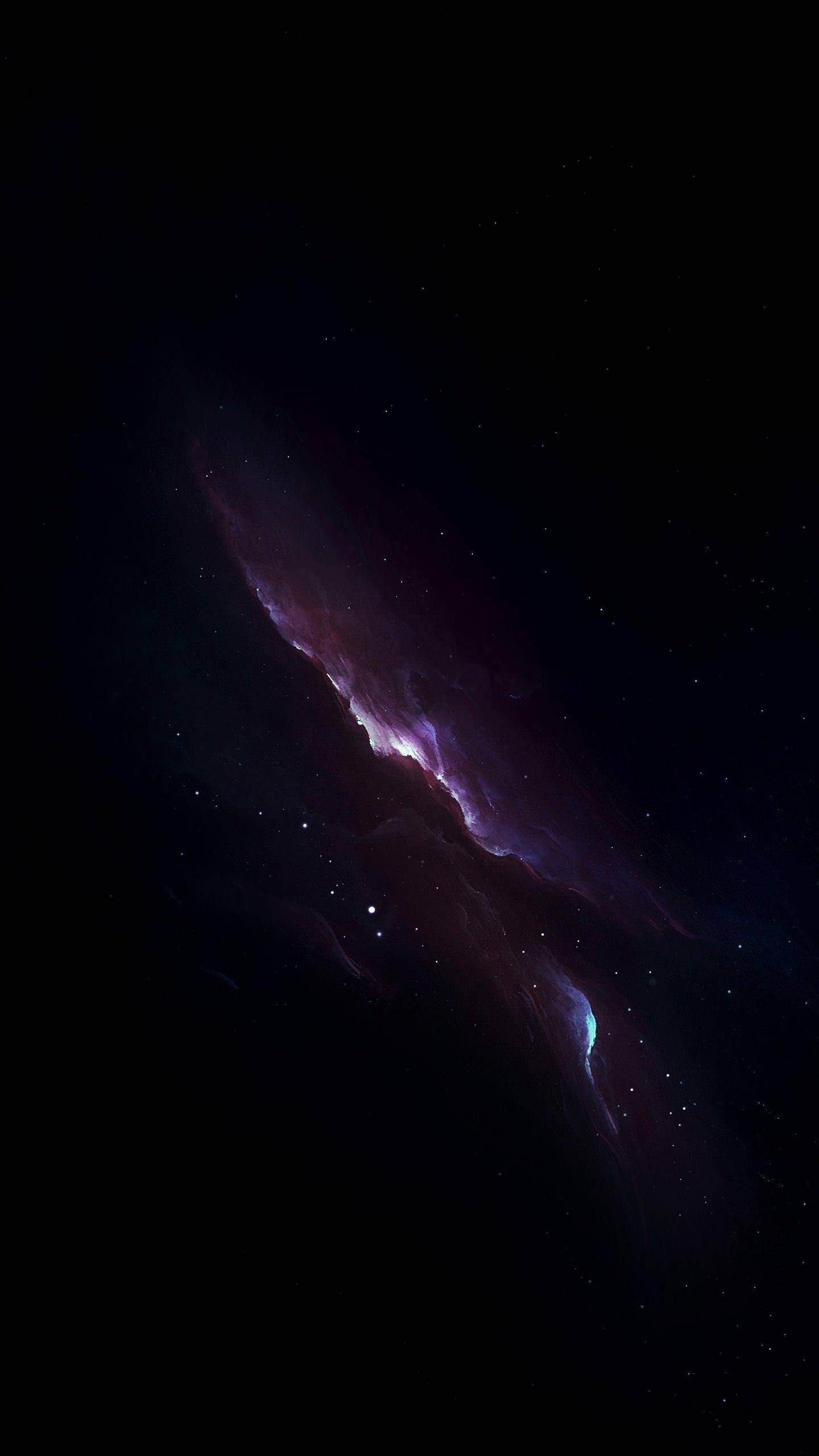Nebula ya Zambarau ya OLED ya iPhone XS Max Picha ya Ukuta