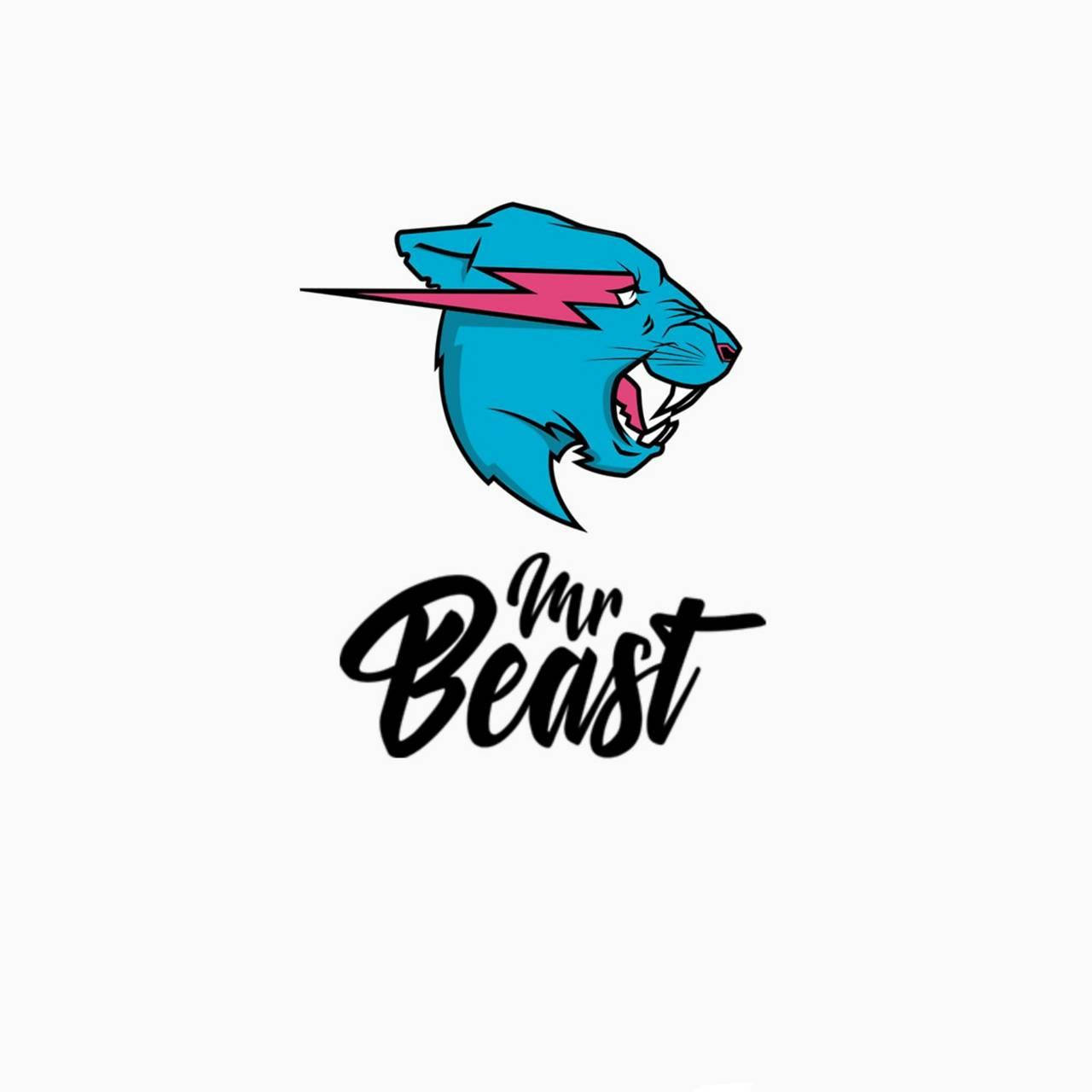 Nembo na Neno la Mr Beast Lenye Rangi Nyororo Picha ya Ukuta