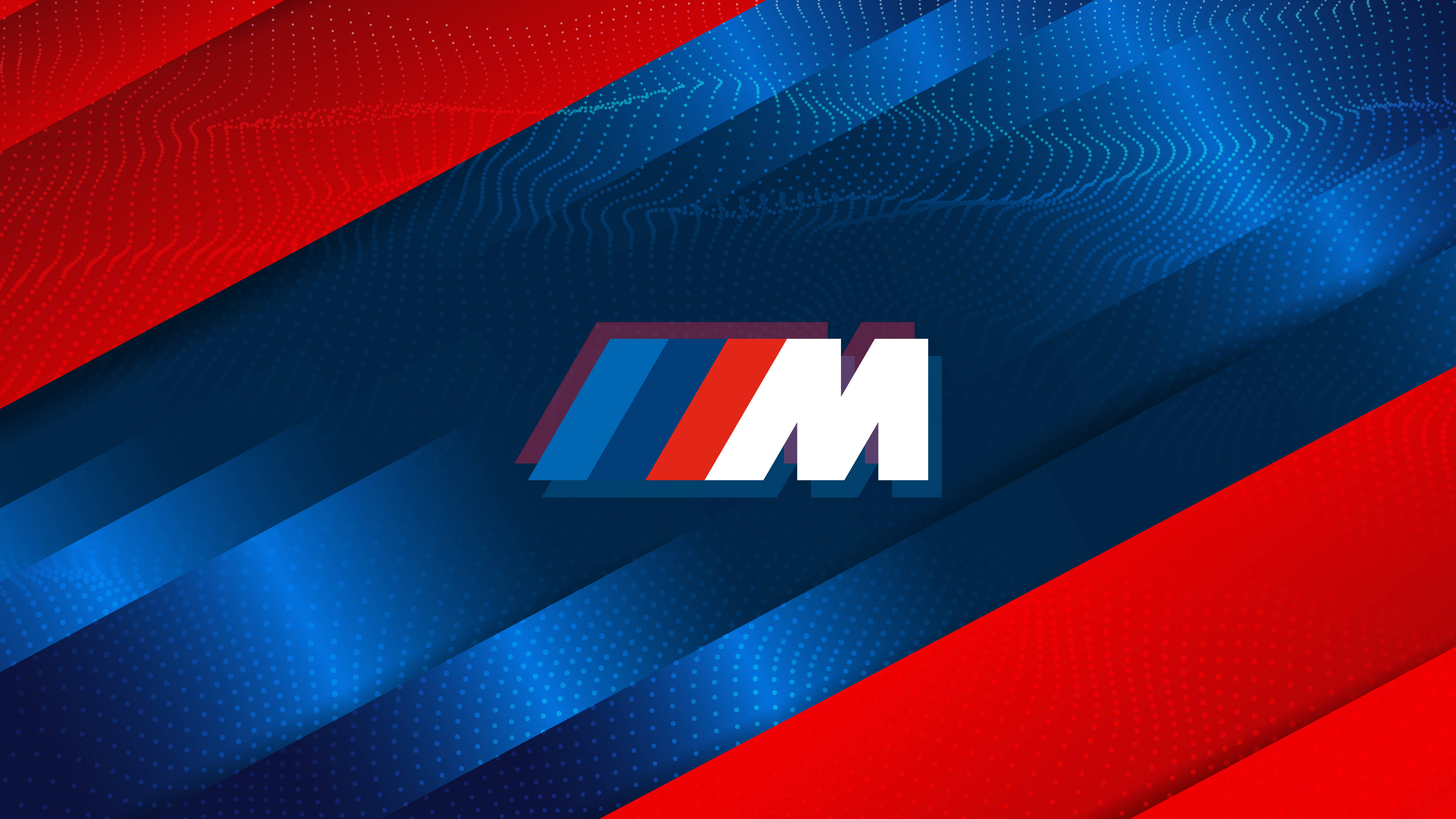 Nembo Nyekundu ya Bluu ya BMW M Inayong'aa Picha ya Ukuta