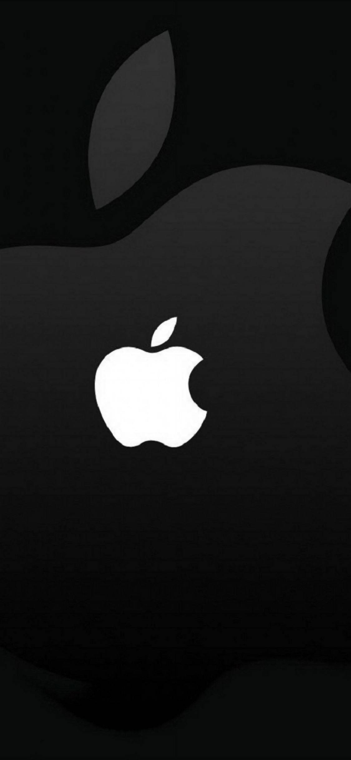 Nembo Nyeupe ya Apple iPhone Giza Picha ya Ukuta