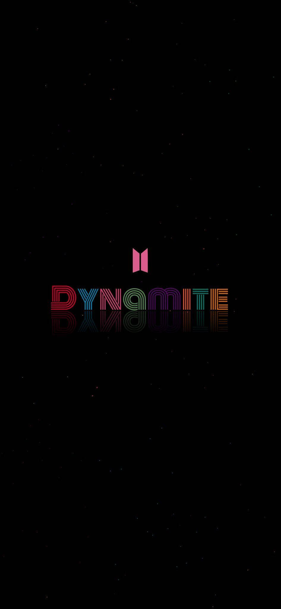 Nembo Nyeusi Rahisi ya BTS Dynamite Picha ya Ukuta