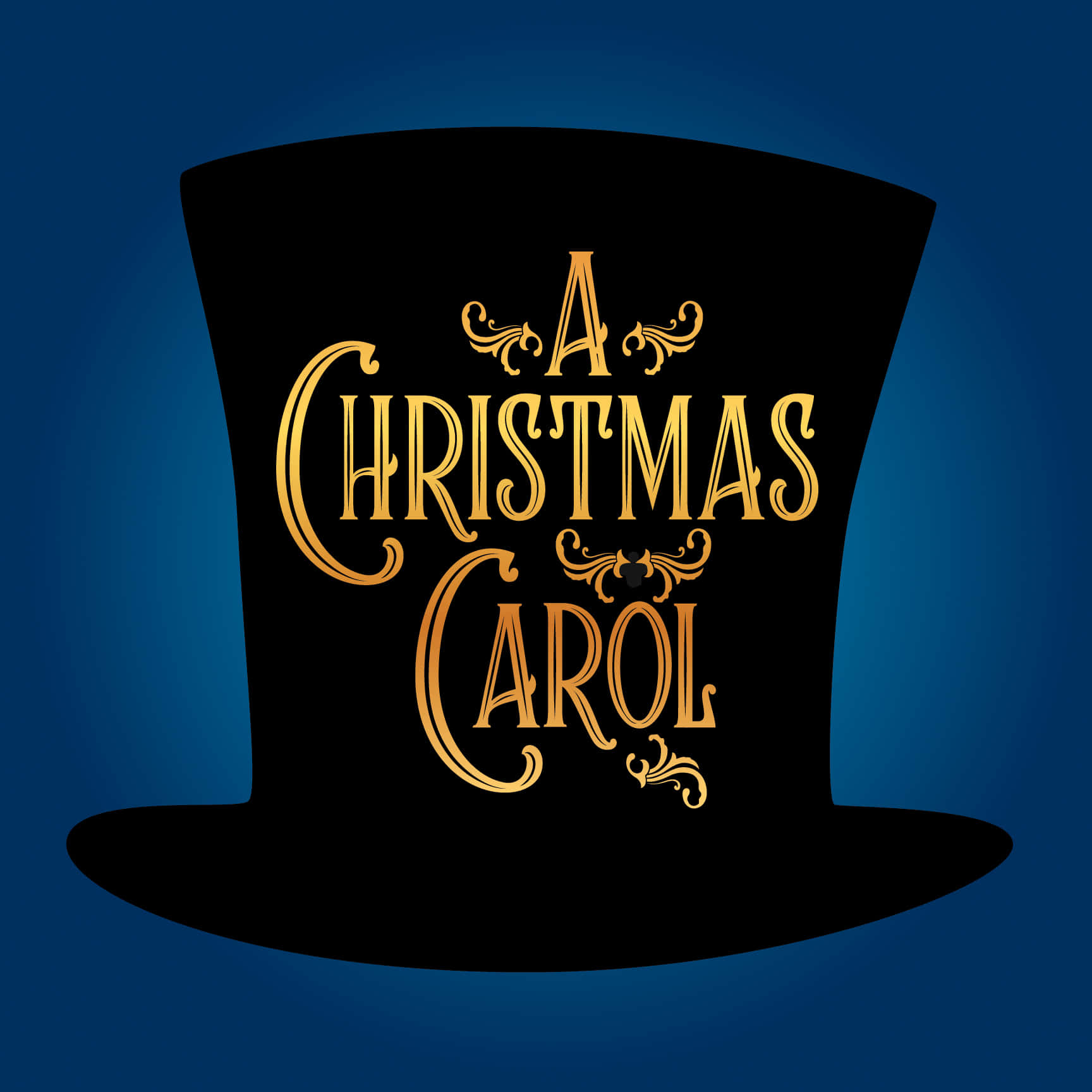 Nembo ya A Christmas Carol yenye kofia ya juu Picha ya Ukuta