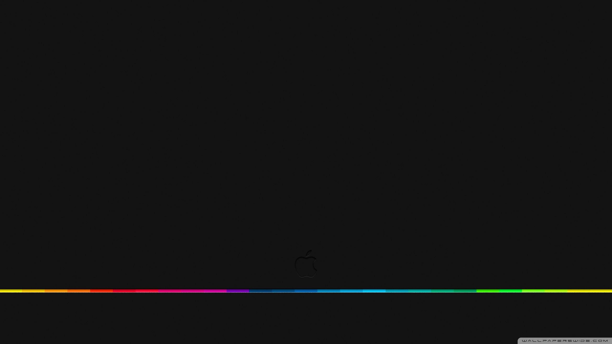 Nembo ya Apple yenye Mistari ya RGB 4K Picha ya Ukuta