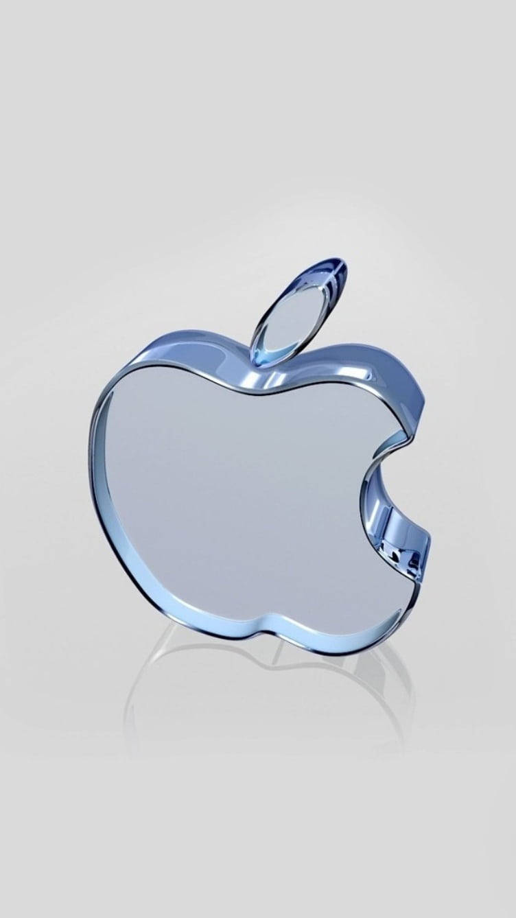 Nembo ya Apple ya Kioo cha 3D kwa iPhone Picha ya Ukuta