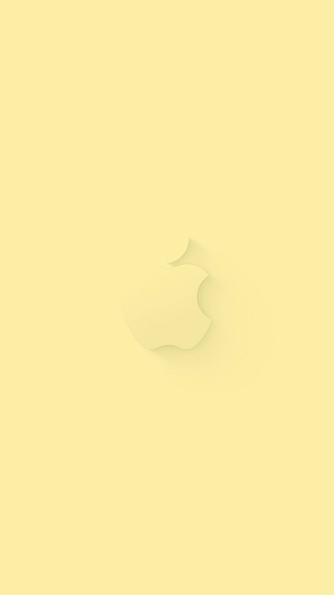 Nembo ya Apple ya Njano ya Aesthetic kwa iPhone 11 Picha ya Ukuta