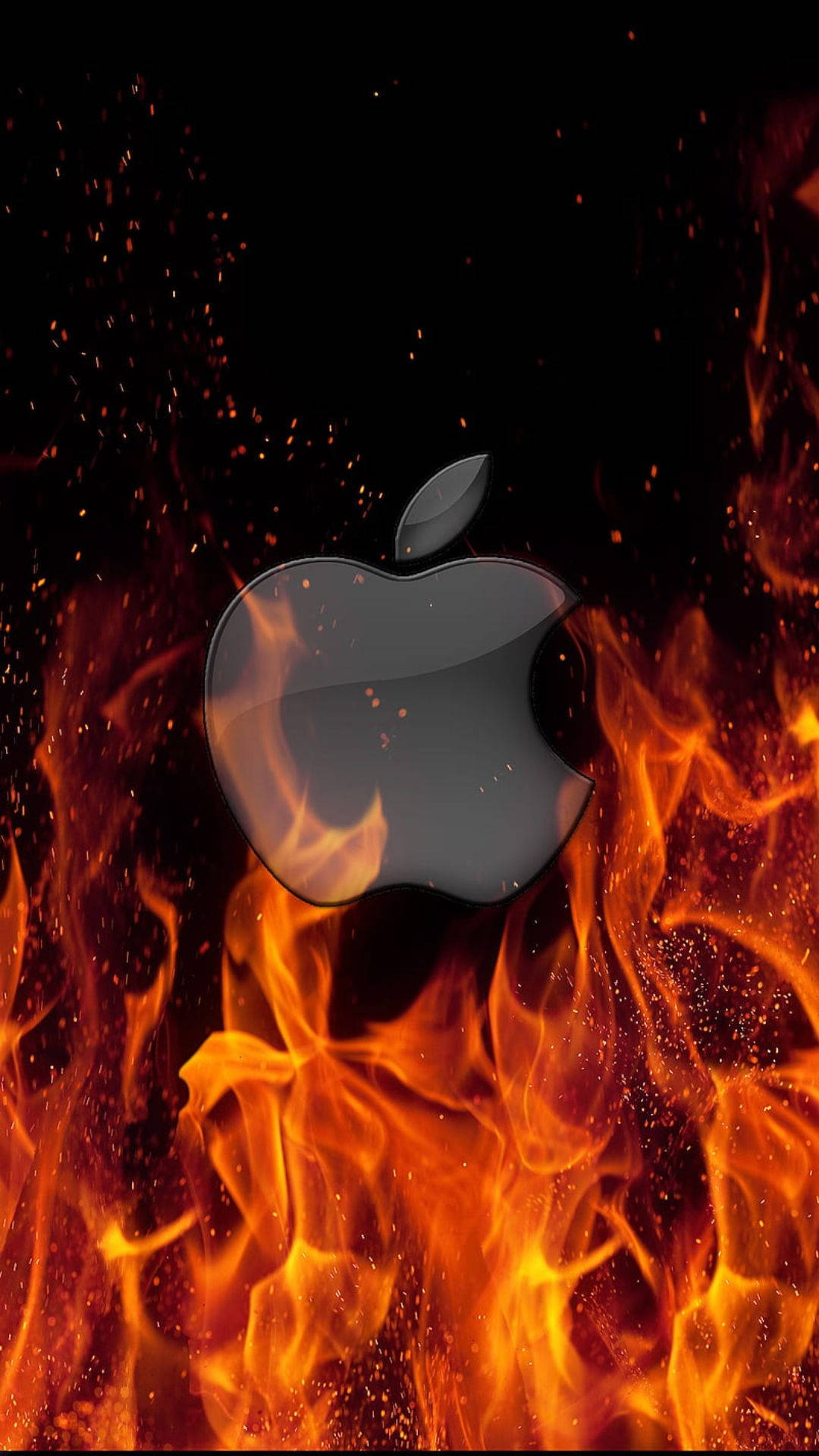 Nembo ya Apple yenye Moto kwa iPhone Picha ya Ukuta