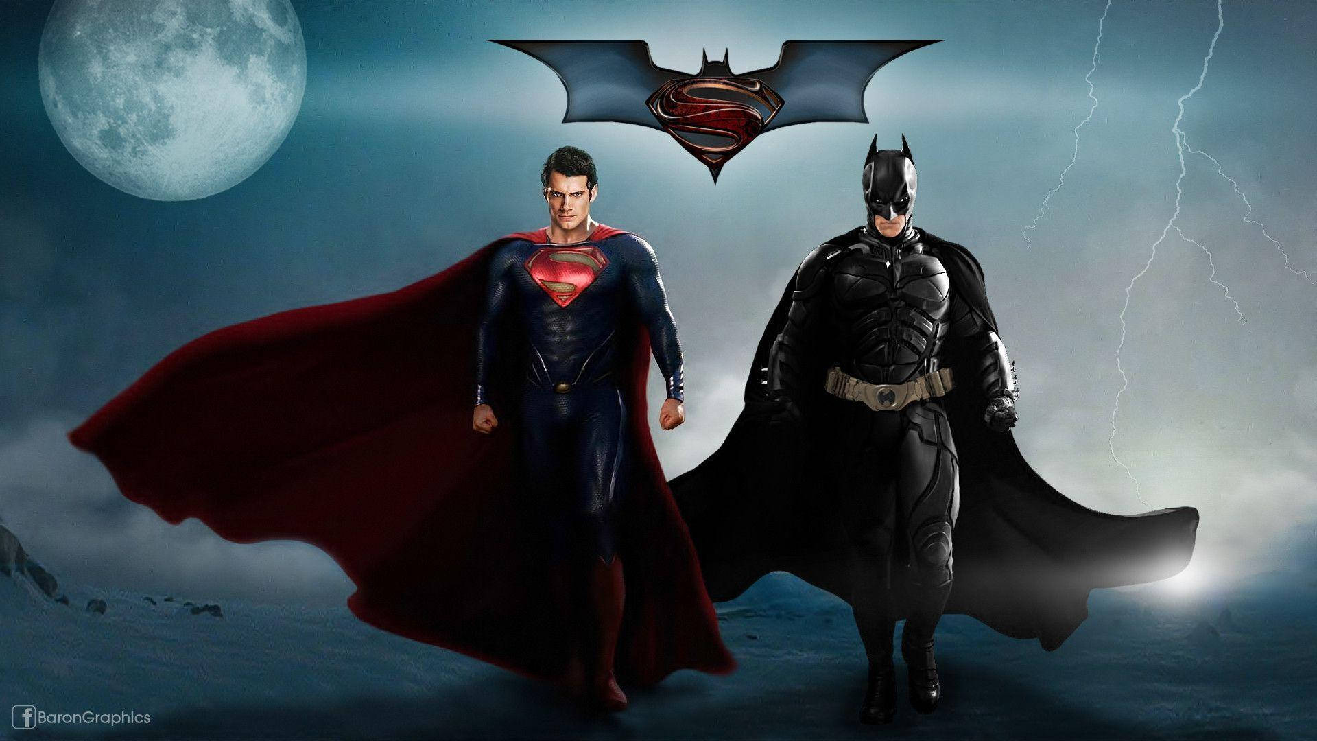 Nembo ya Batman na Superman Picha ya Ukuta