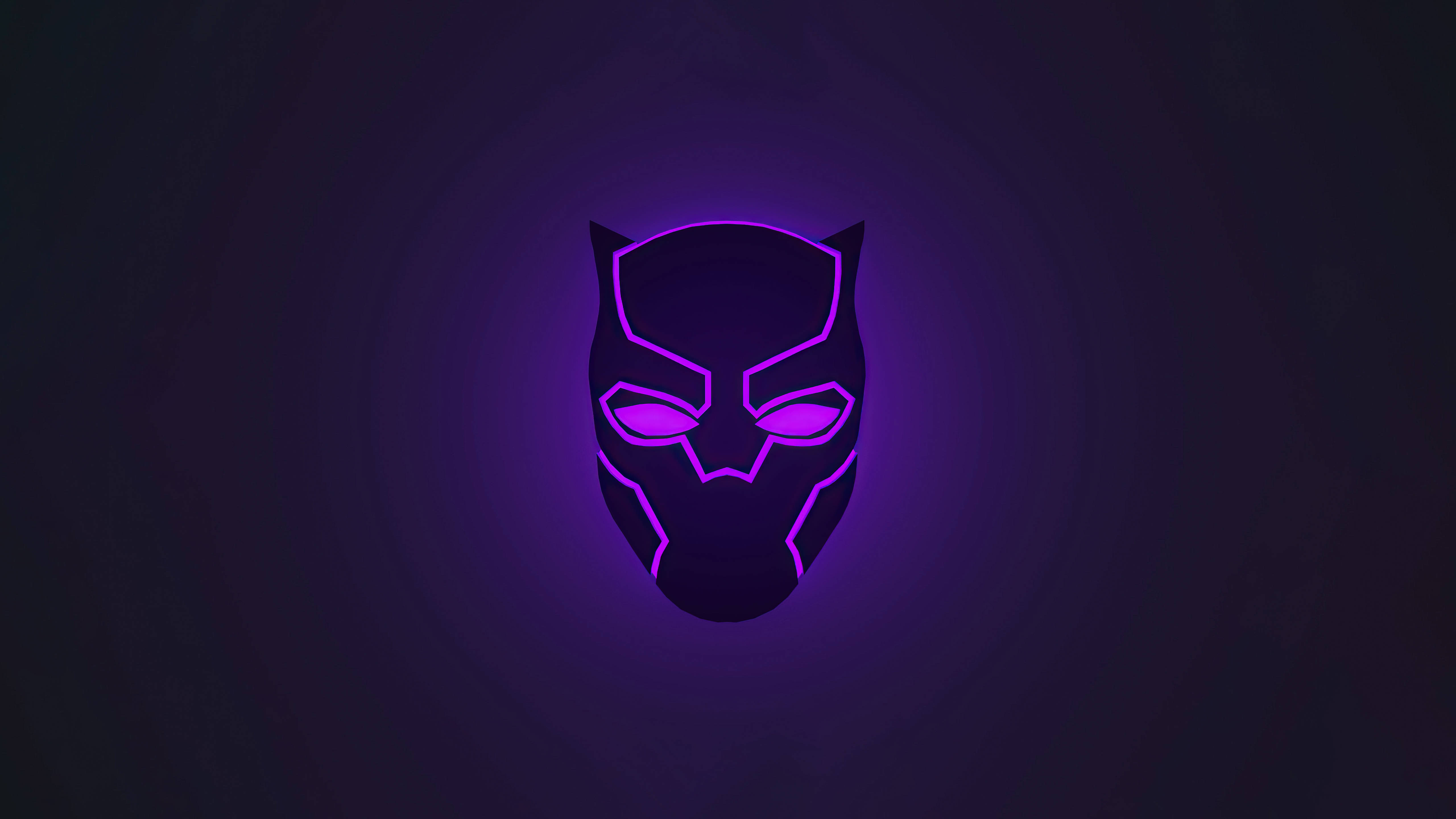 Nembo ya Black Panther 4K Ultra HD Neon Giza Picha ya Ukuta