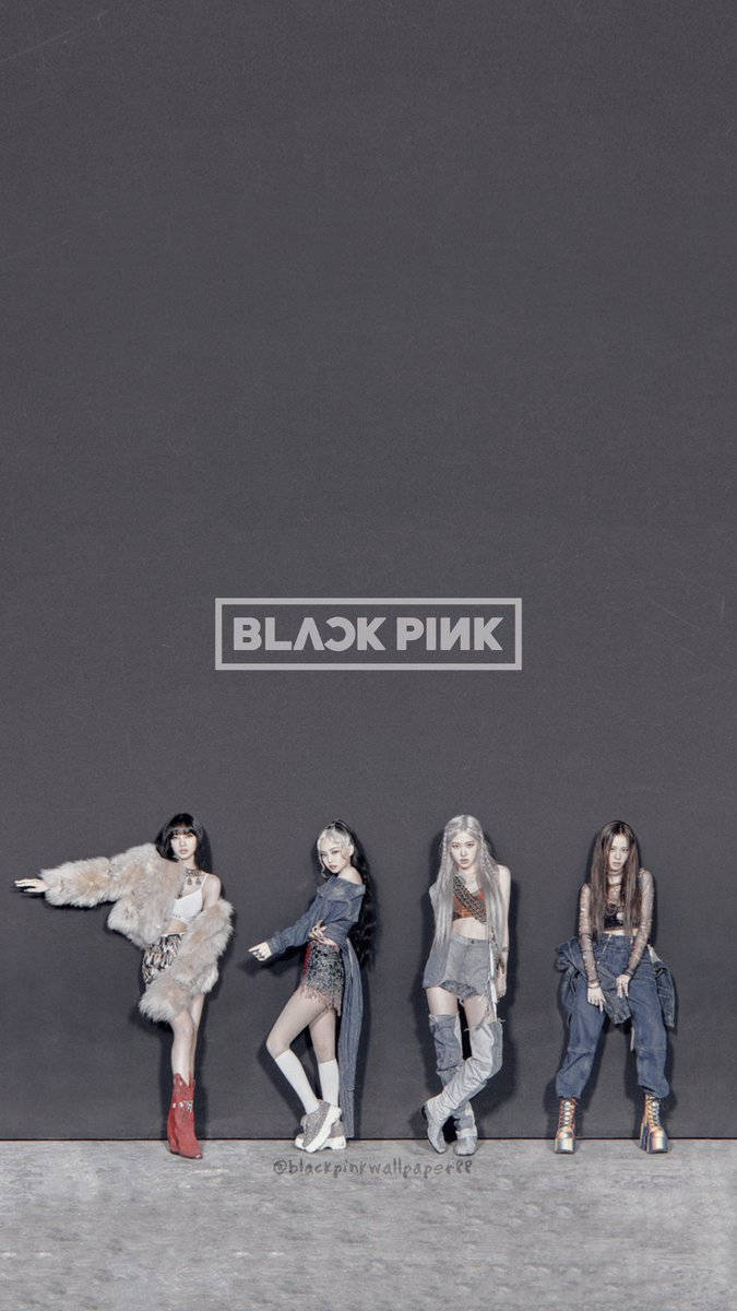 Nembo ya Blackpink How You Like That Kwa Kijivu Picha ya Ukuta