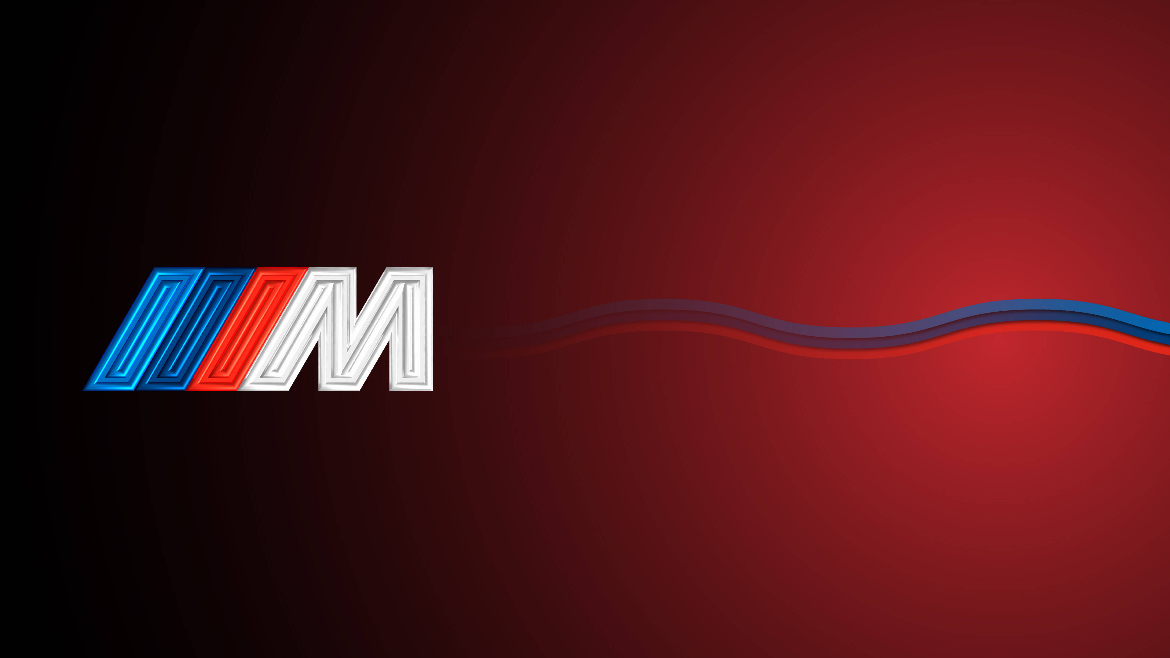 Nembo ya BMW M yenye Gradient Nyekundu Picha ya Ukuta
