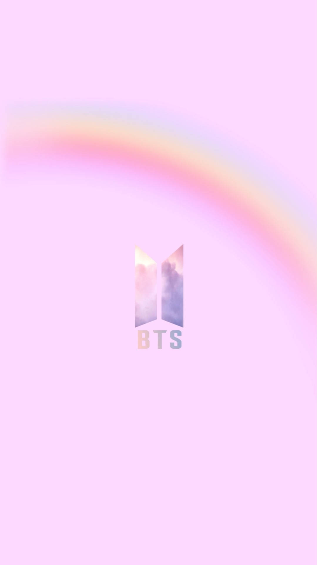 Nembo ya BTS Pinki Upinde wa mvua Picha ya Ukuta