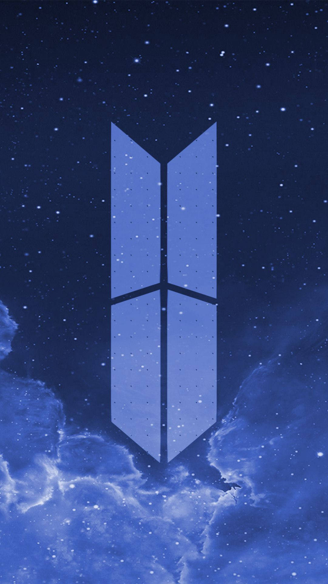 Nembo ya BTS ya Galaxy ya Bluu Picha ya Ukuta