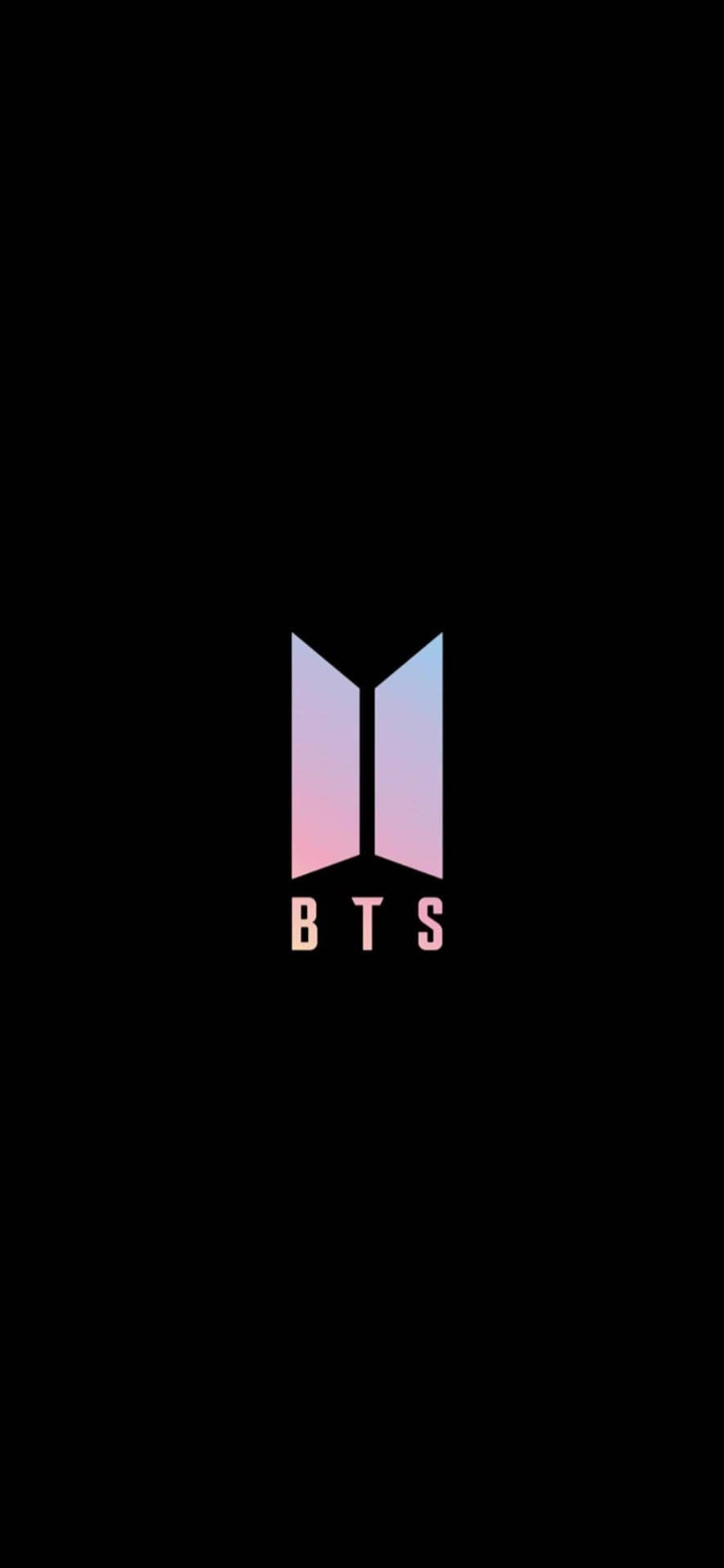 Nembo ya BTS ya Rangi ya Waridi Iliyorahisishwa Picha ya Ukuta