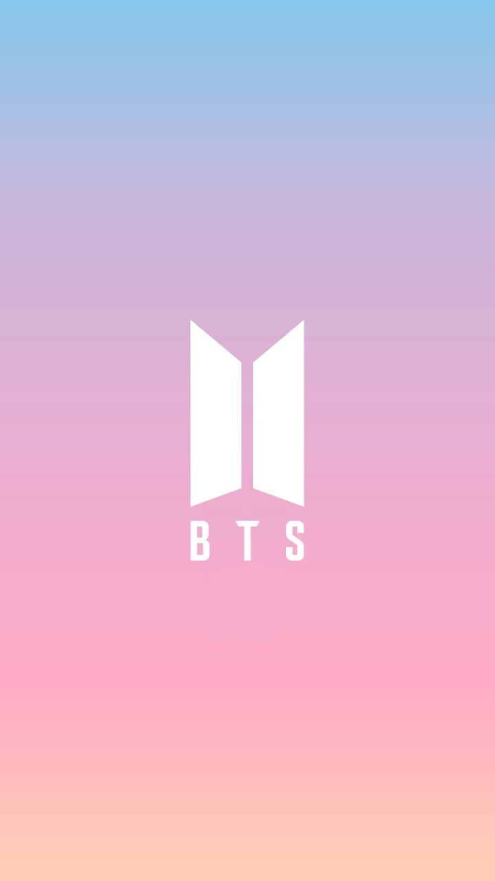 Nembo ya BTS yenye Rangi ya Waridi Picha ya Ukuta
