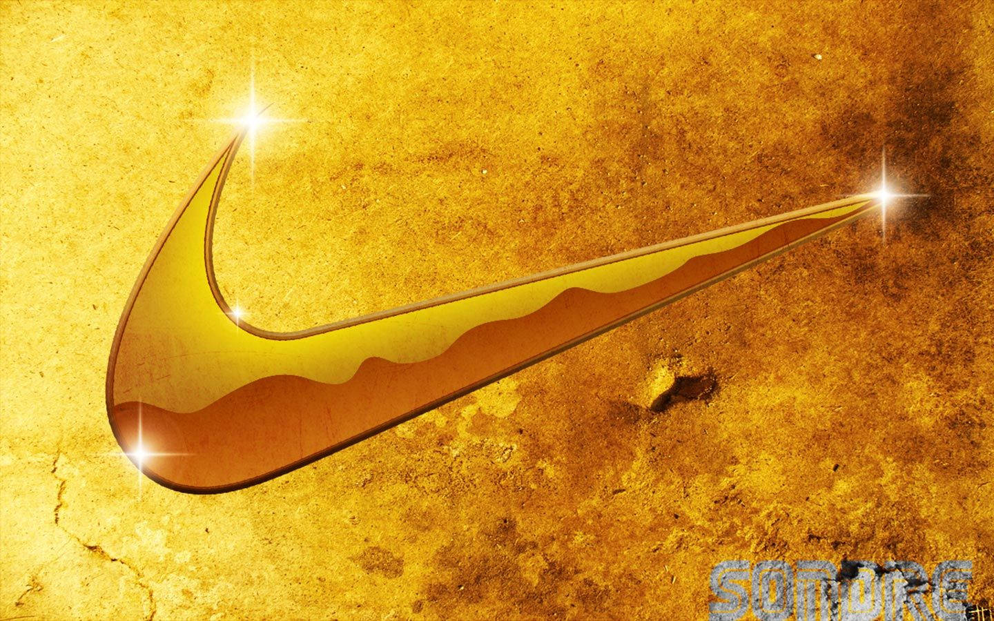Nembo ya Dhahabu ya Nike Picha ya Ukuta