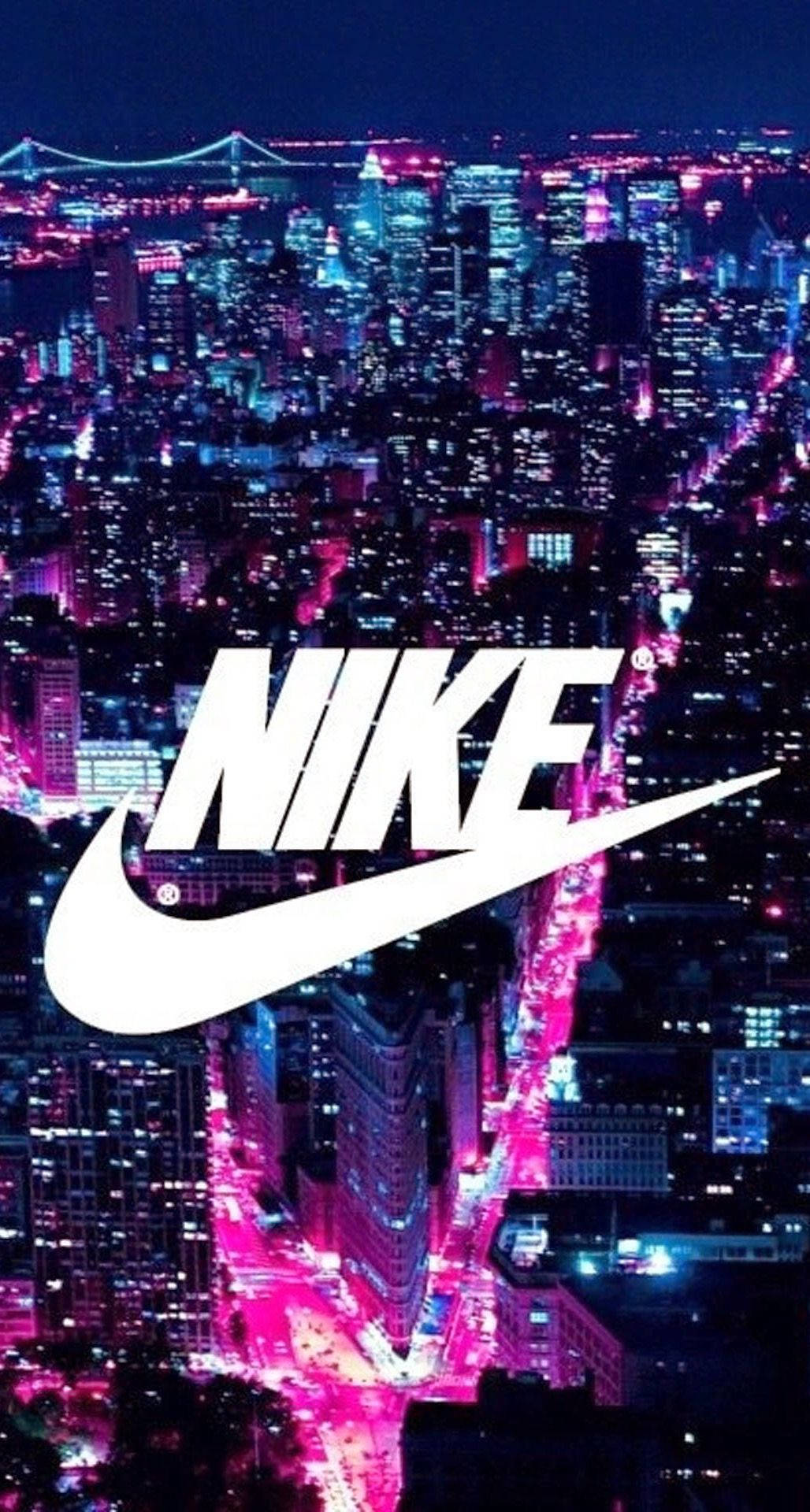 Nembo ya Kifahari ya Nike Pamoja na Mandhari ya Jiji Picha ya Ukuta