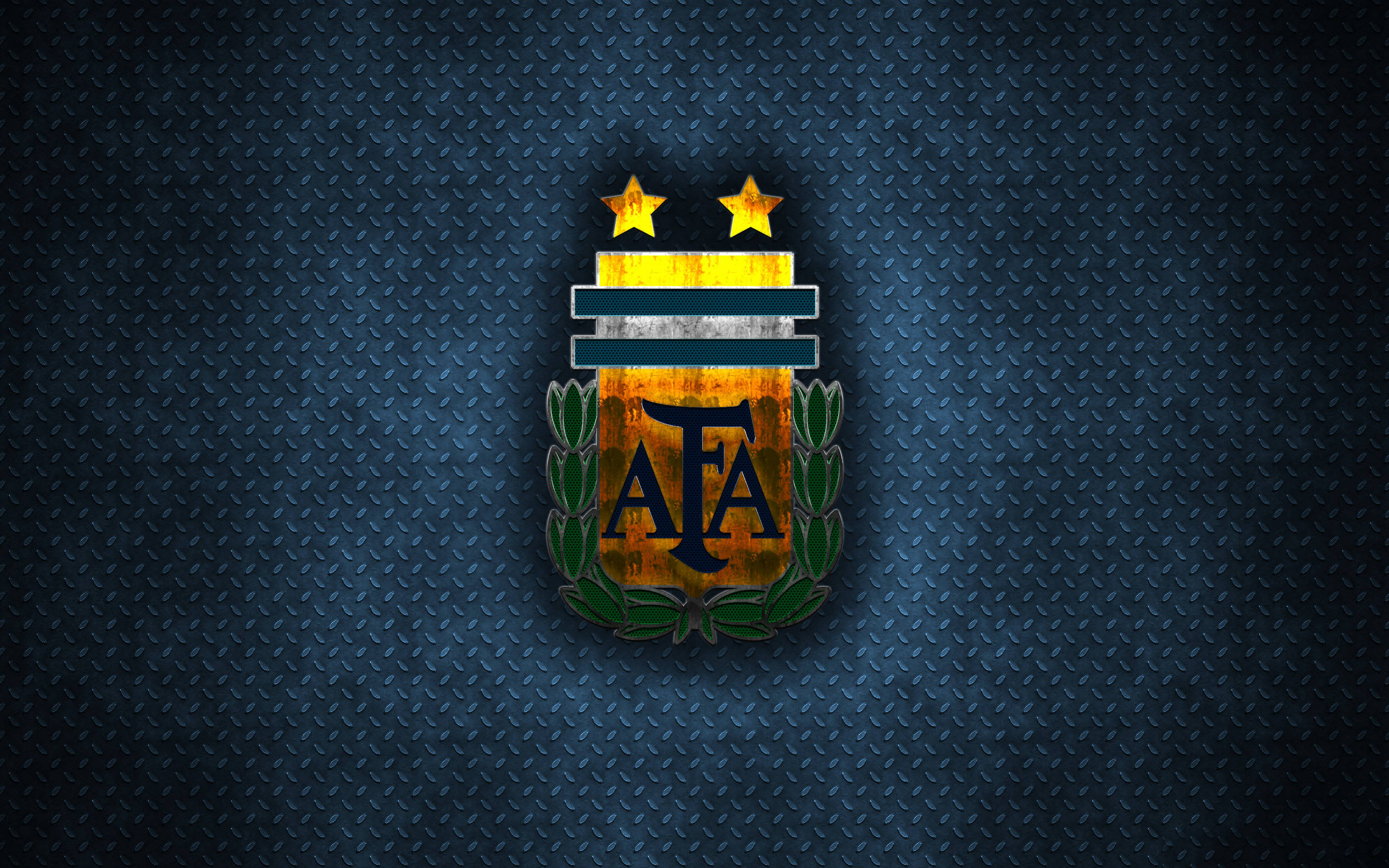 Nembo ya Metali ya Timu ya Taifa ya Soka ya Argentina Picha ya Ukuta