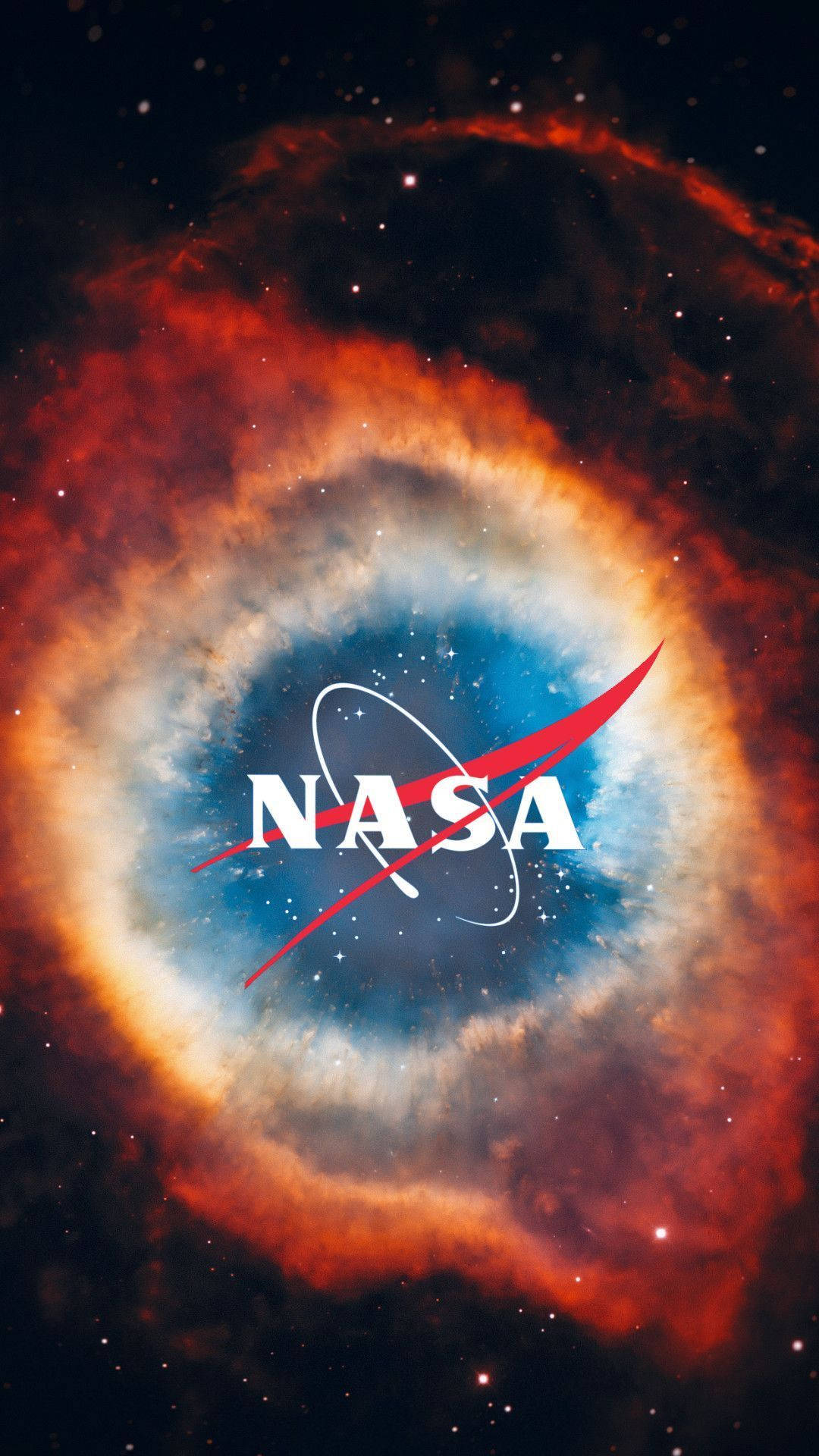 Nembo ya NASA kwa Mtindo wa Nebula kwa iPhone Picha ya Ukuta