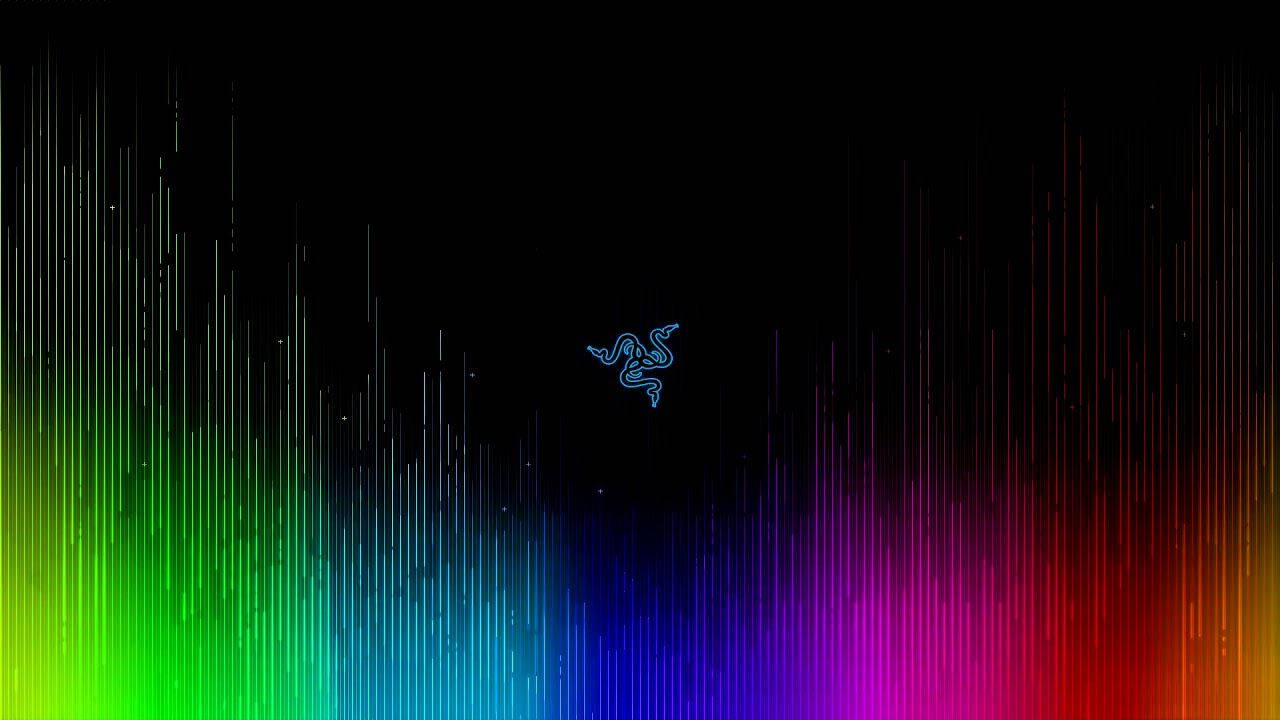 Nembo ya Razer ya Bluu RGB 4K Picha ya Ukuta