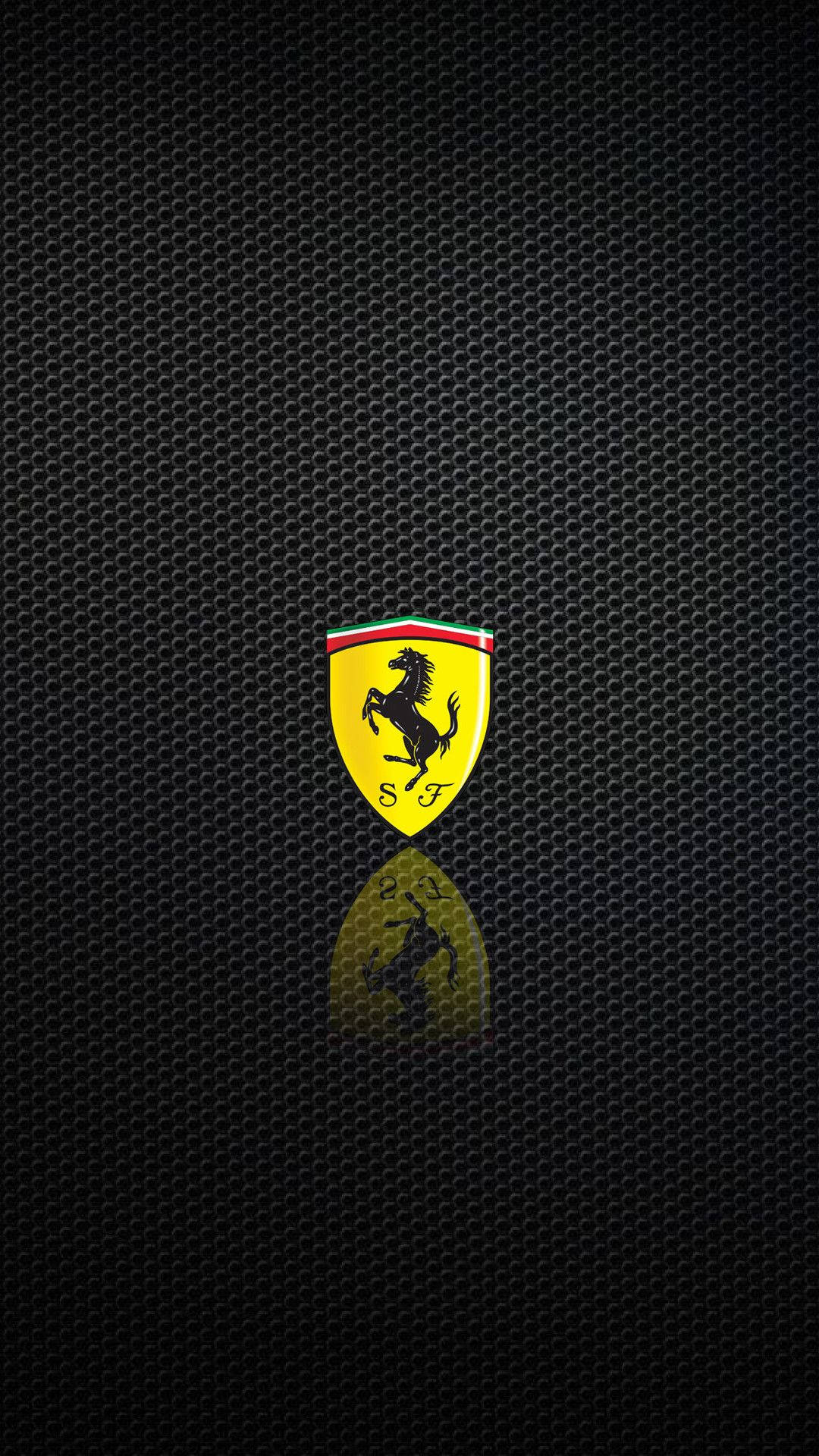 Nembo ya Simu ya Ferrari Nyeusi ya Kupendeza Picha ya Ukuta