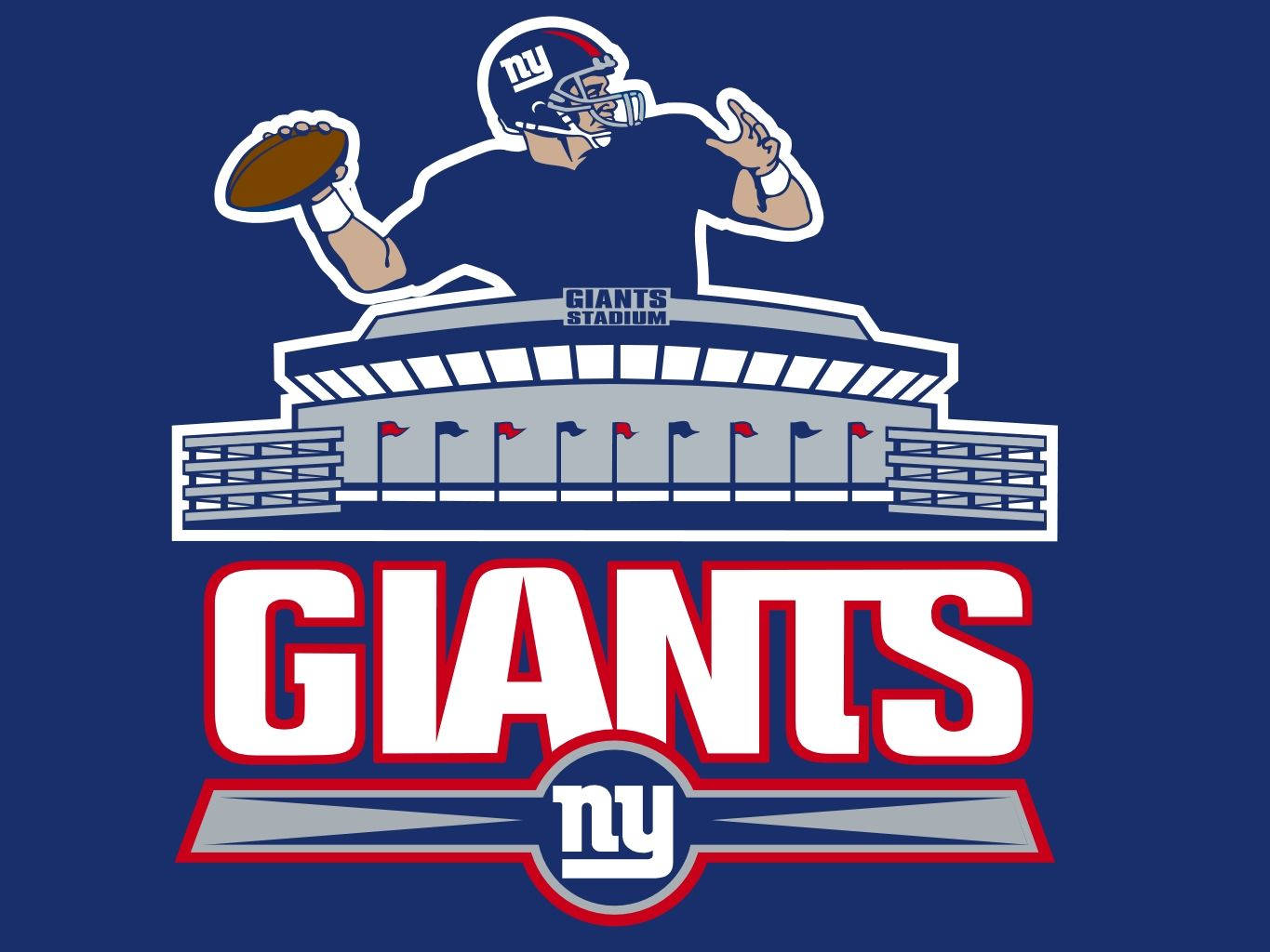 Nembo ya Uwanja wa New York Giants Picha ya Ukuta