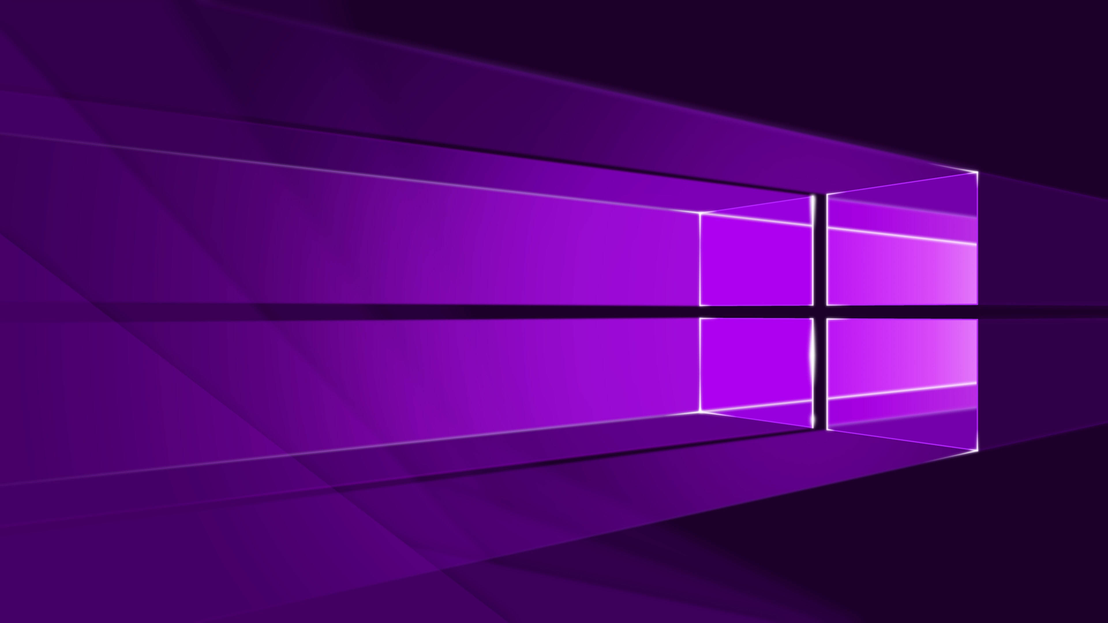 Nembo ya Windows ya Zambarau ya Neon Giza Picha ya Ukuta