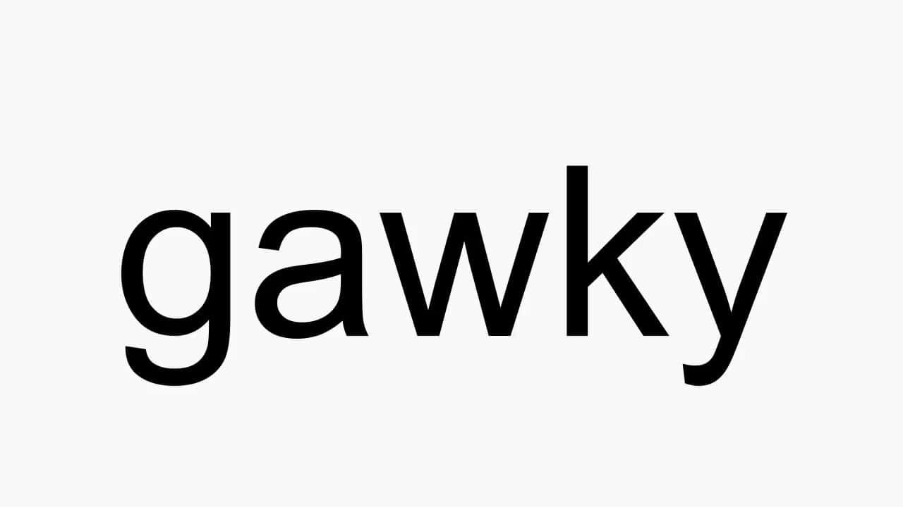 Neno Gawky Katika Nyeusi na Nyeupe Picha ya Ukuta
