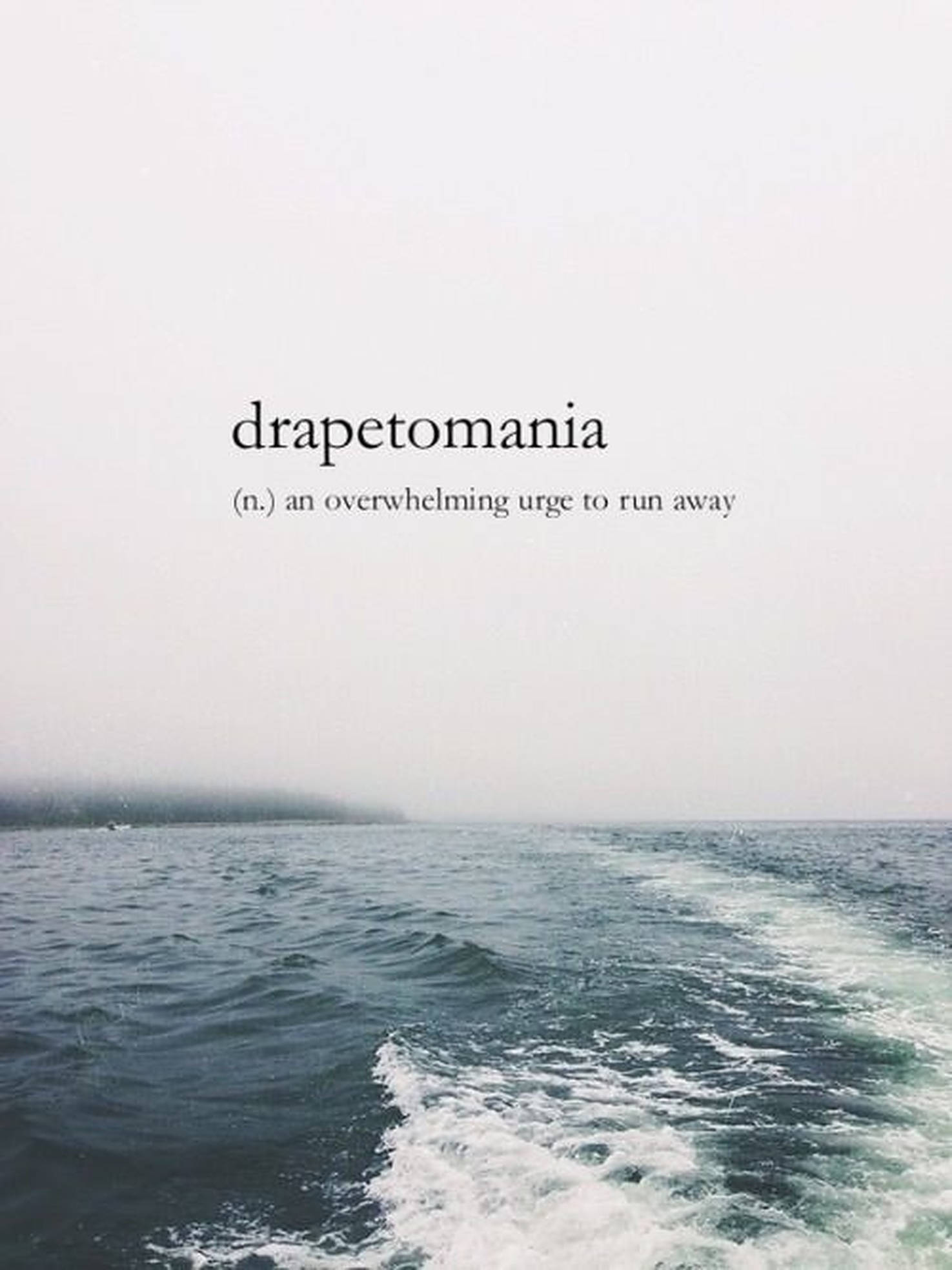 Neno la Aesthetic la Drapetomania Picha ya Ukuta