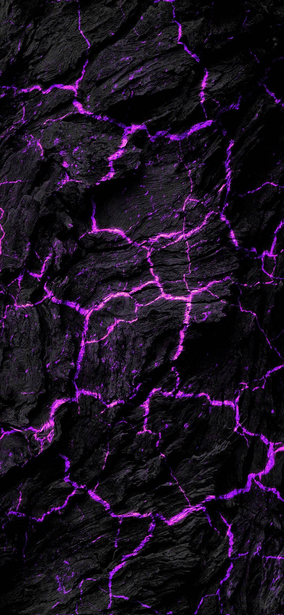Neon Purple iPhone na Mipasuko ya Charcoal Picha ya Ukuta