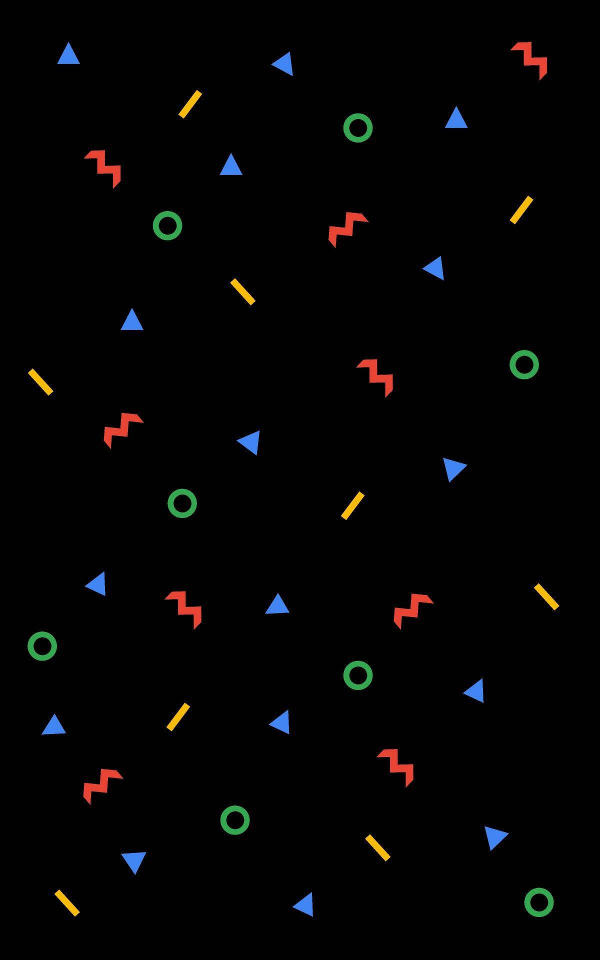 Neon Shape Pattern Picha ya Ukuta