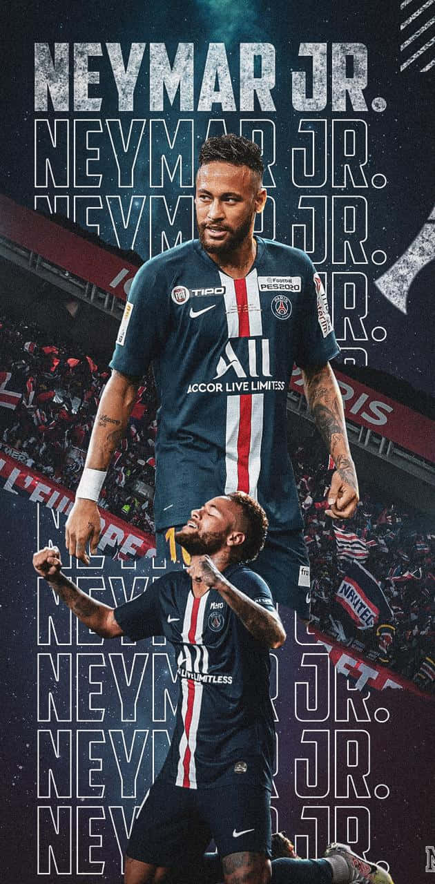 Neymar Akiinua Kombe Baada ya Ushindi wa Kuvutia Picha ya Ukuta