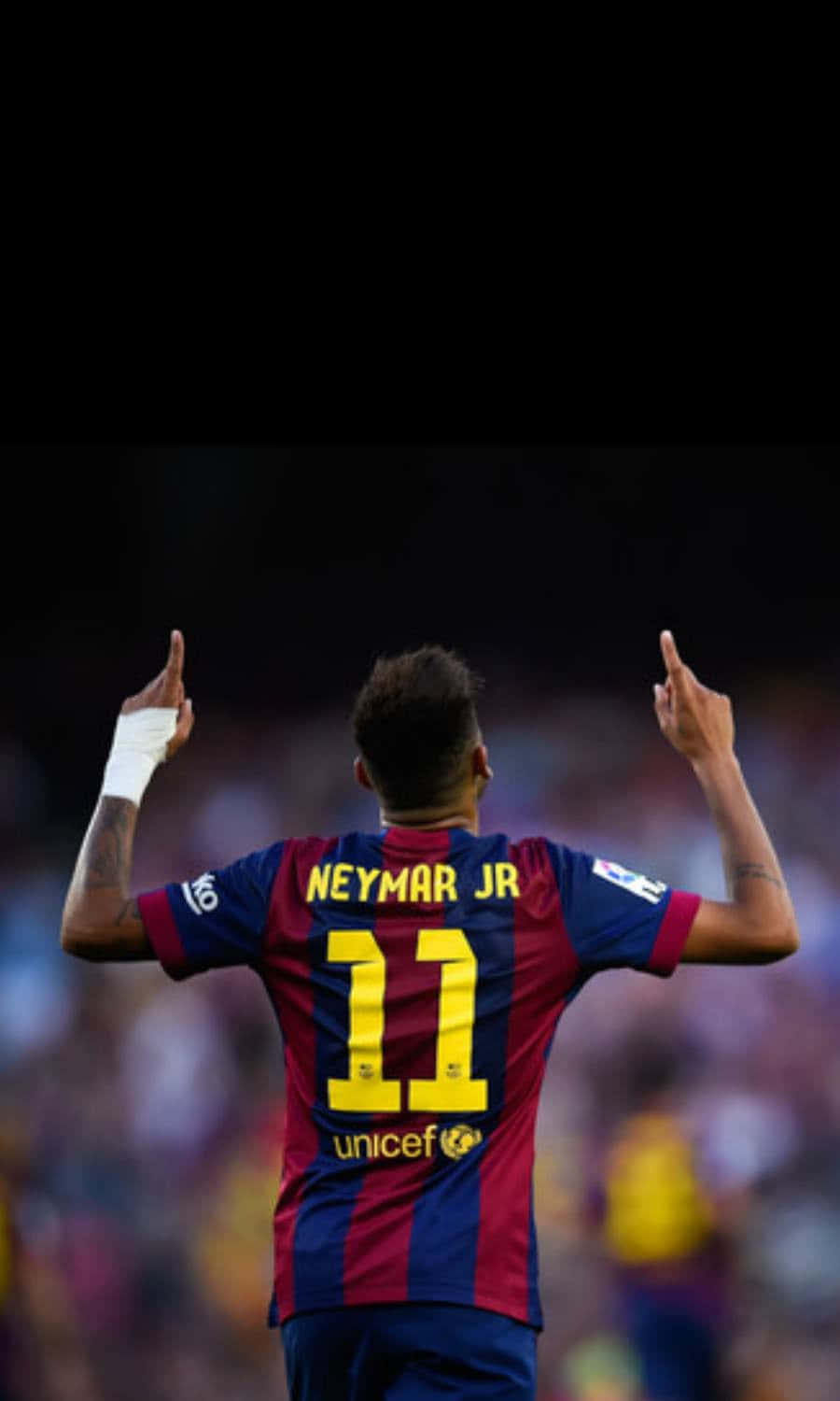 Neymar Akiinua Vidole iPhone Picha ya Ukuta