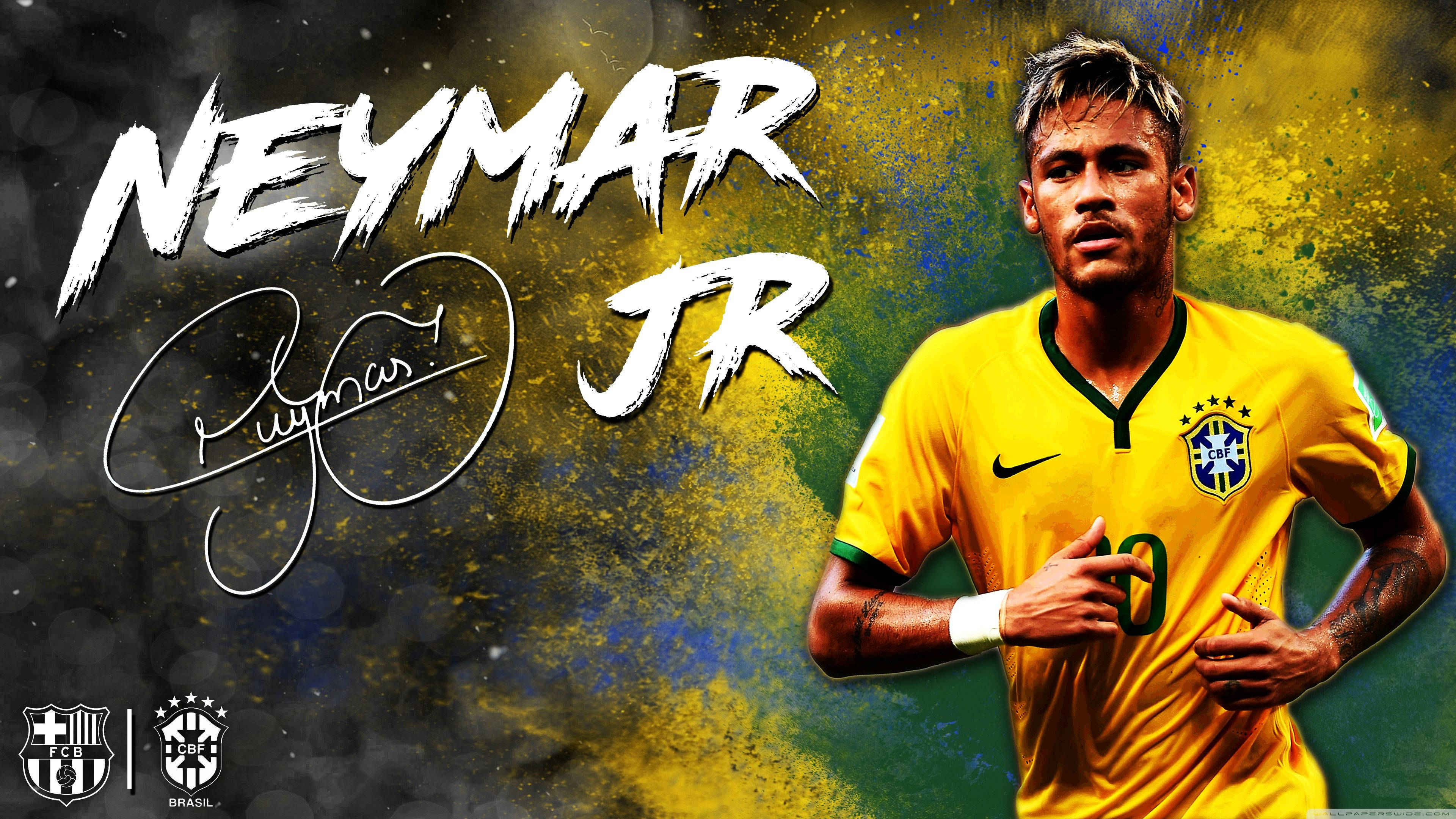 Neymar akionyesha msaada wake kwa mashabiki wake Picha ya Ukuta