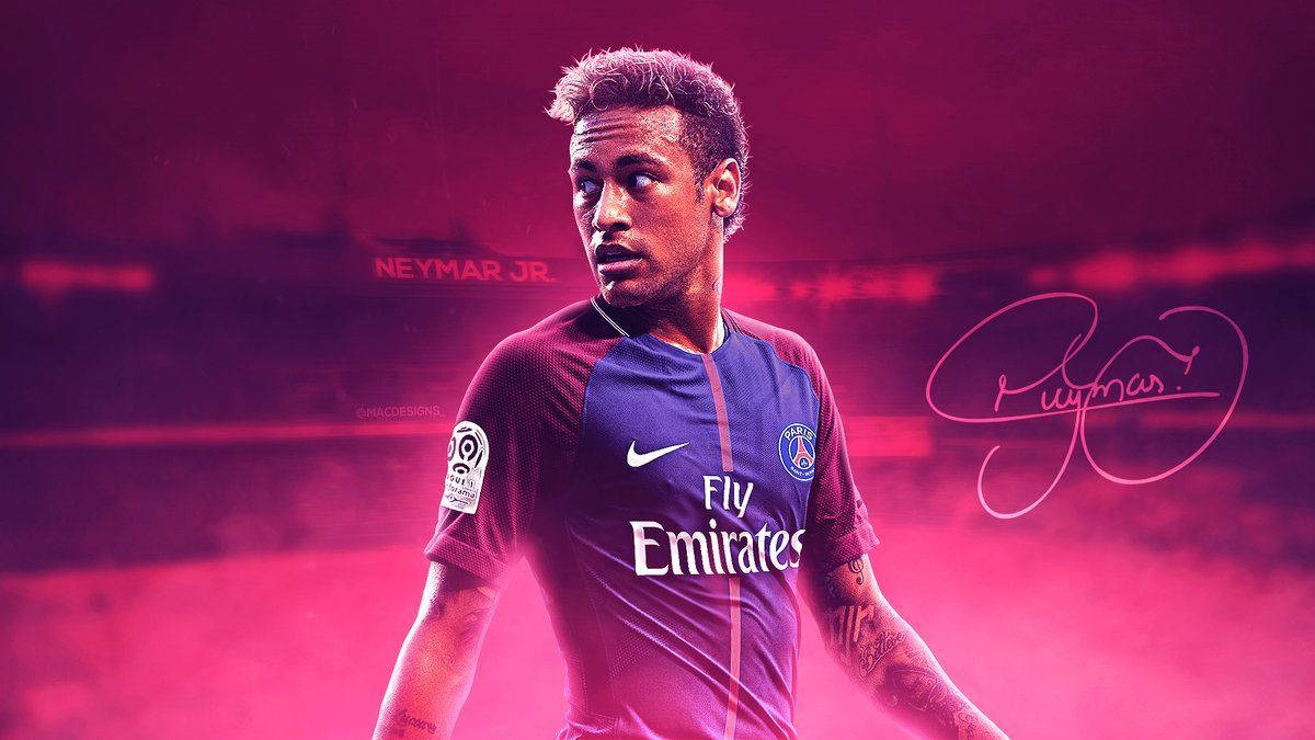 Neymar akionyesha ujuzi na mtindo wake katika suti ya waridi yenye kumeta. Picha ya Ukuta