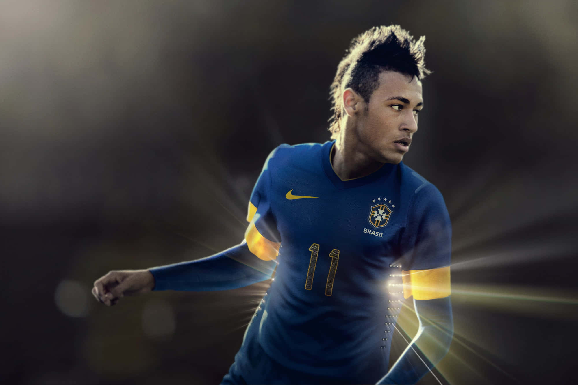 Neymar akionyesha ujuzi wake wa soka Picha ya Ukuta