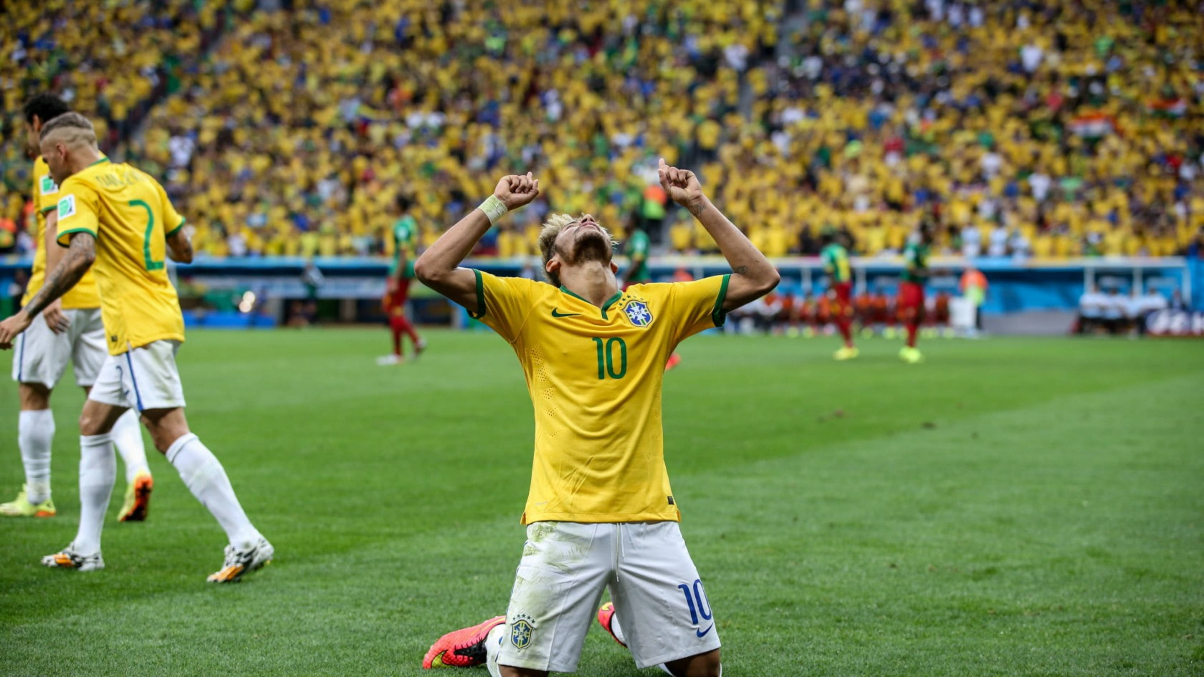 Neymar Akipiga Magoti 4K Picha ya Ukuta