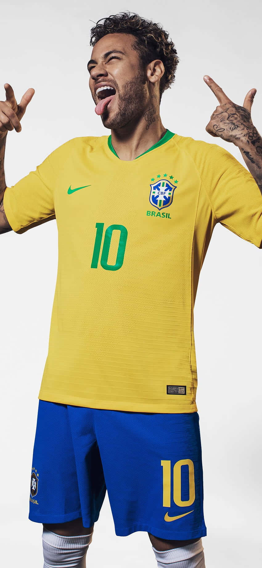 Neymar Akitoa Ulimi iPhone Picha ya Ukuta