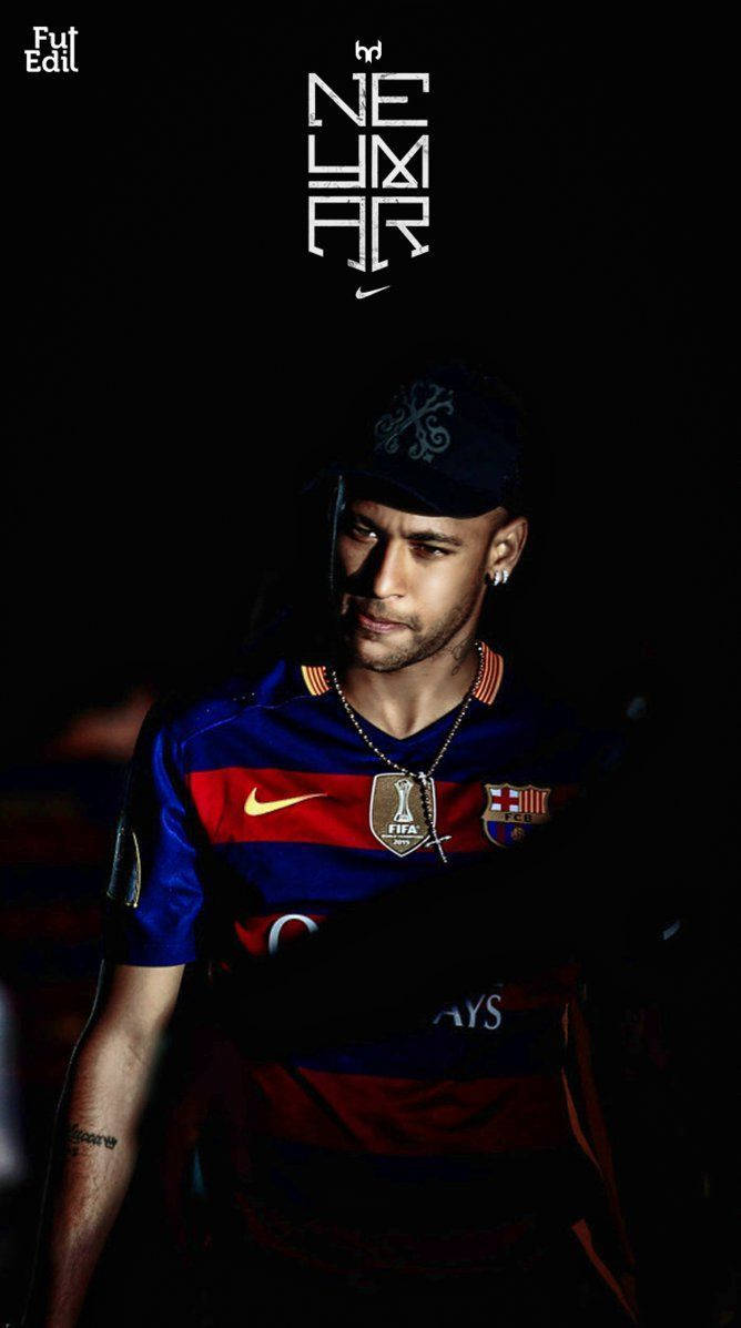 Neymar amevaa mavazi ya Nike katika sanaa ya shabiki yenye rangi nyororo Picha ya Ukuta