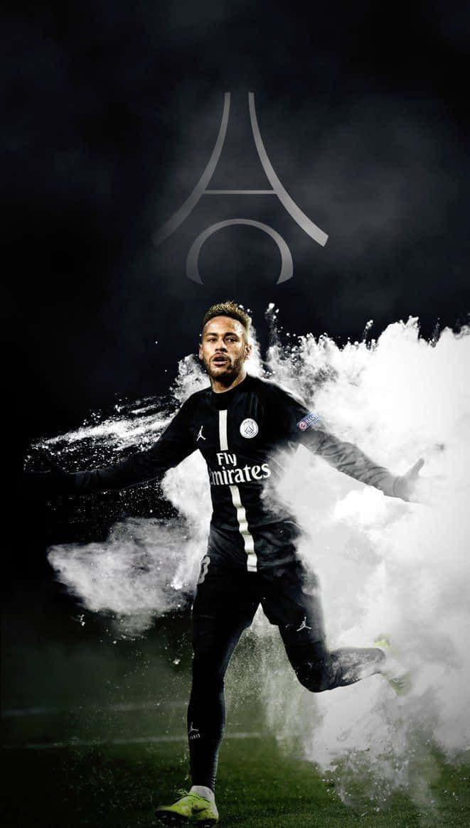 Neymar anasherehekea goli kwa hisia kali. Picha ya Ukuta