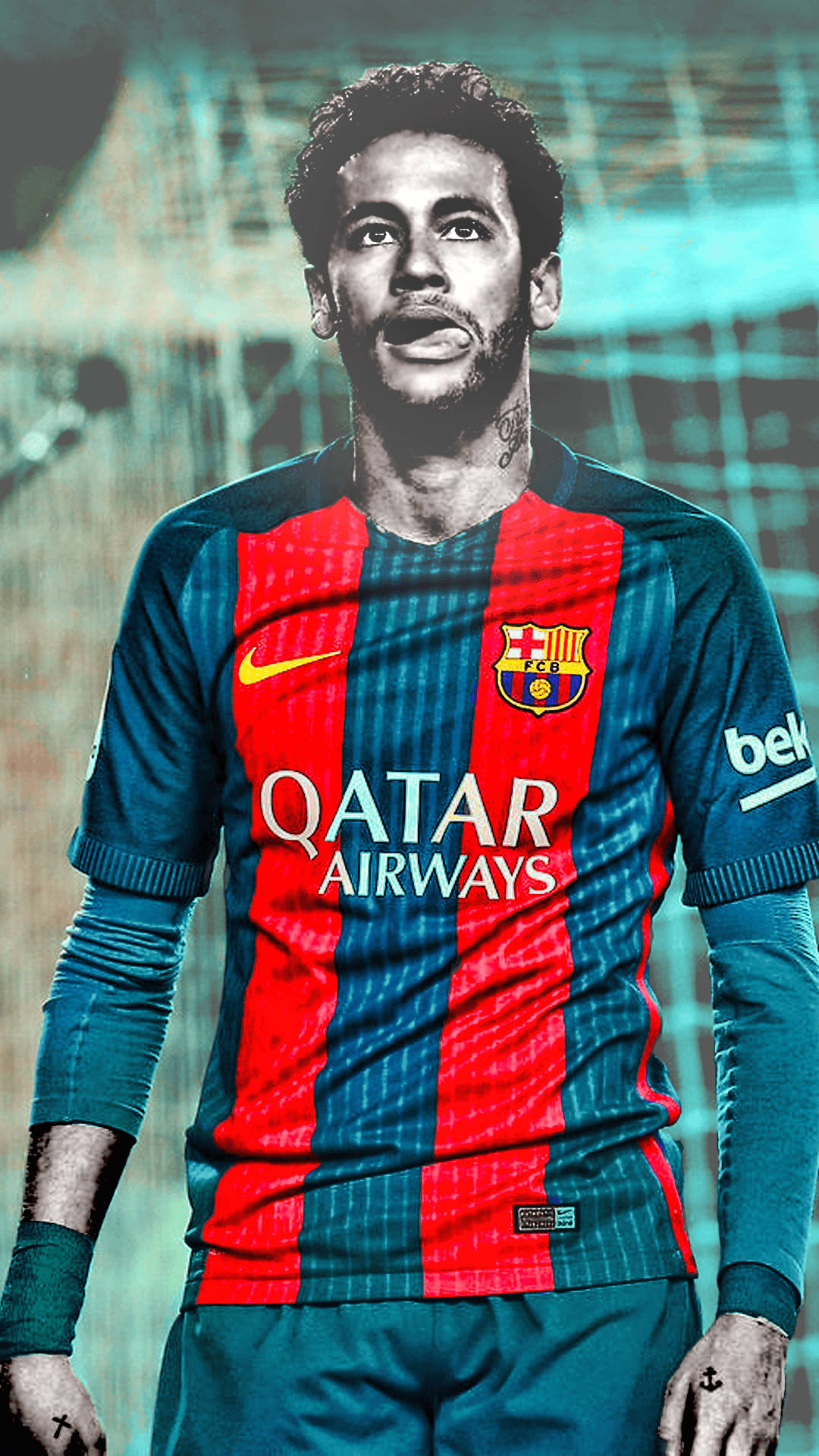 Neymar Jr akikumbatia rangi nyororo Picha ya Ukuta