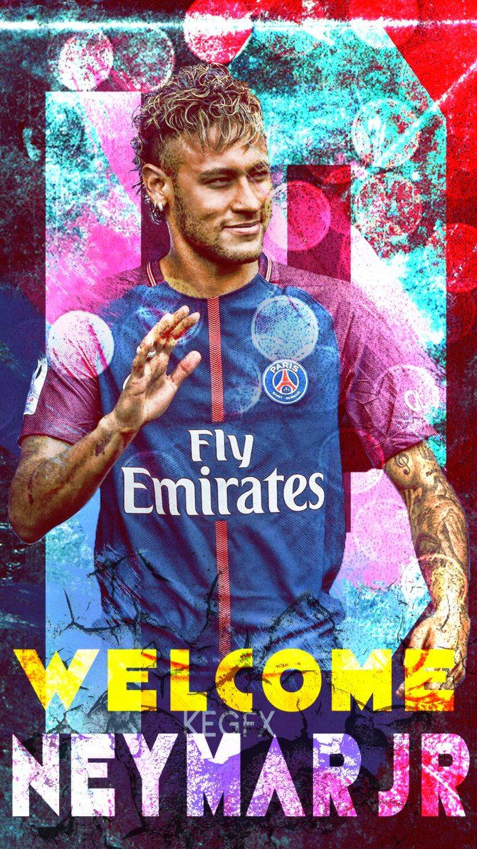 Neymar Jr. akionyesha ustadi wake maarufu Picha ya Ukuta