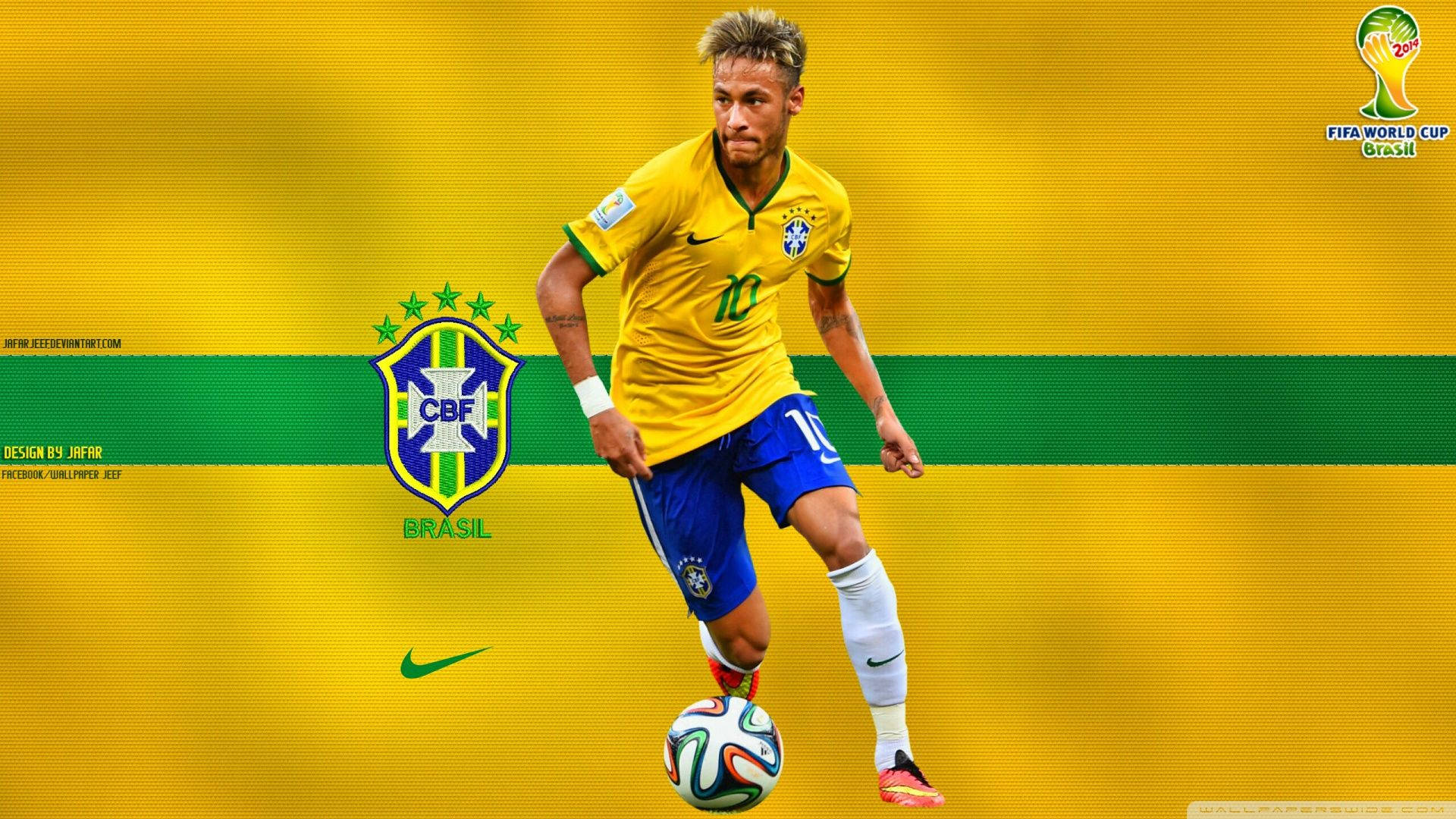Neymar Jr kwa Brazil Picha ya Ukuta