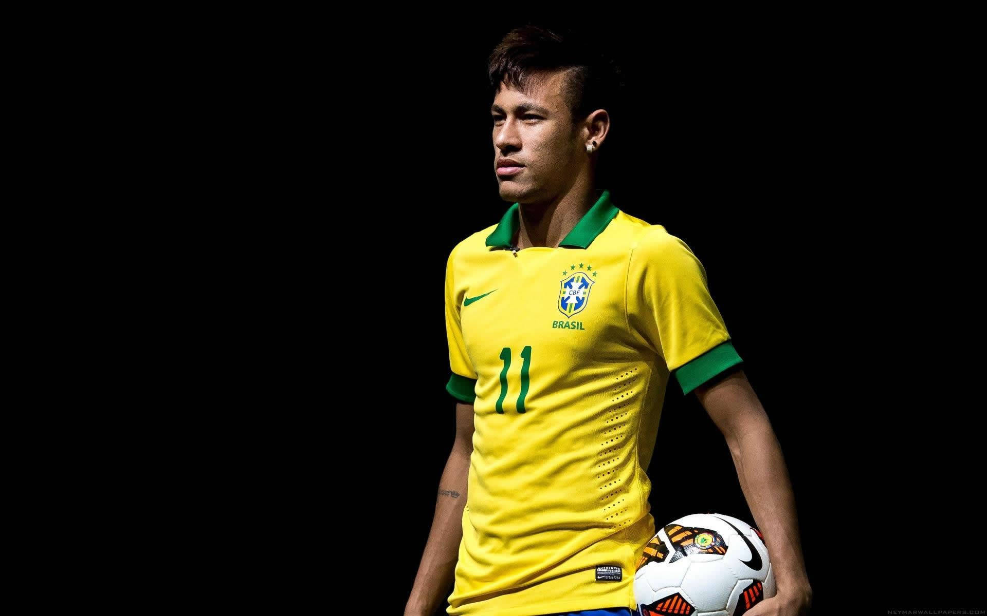 Neymar Jr., Nyota wa Soka wa Brazil Picha ya Ukuta