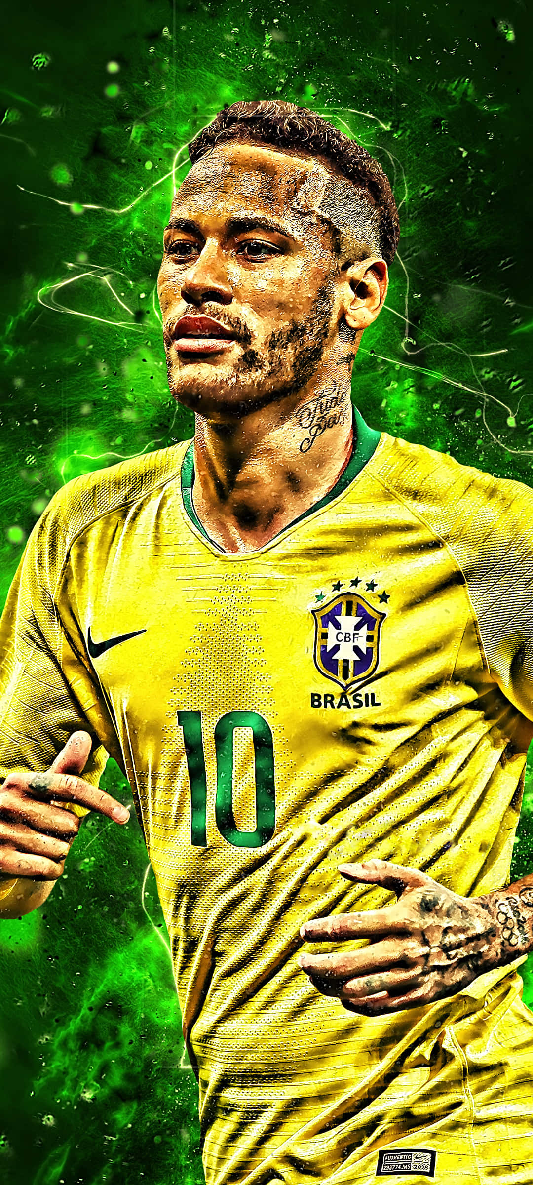 Neymar Yellow Jersey iPhone Picha ya Ukuta