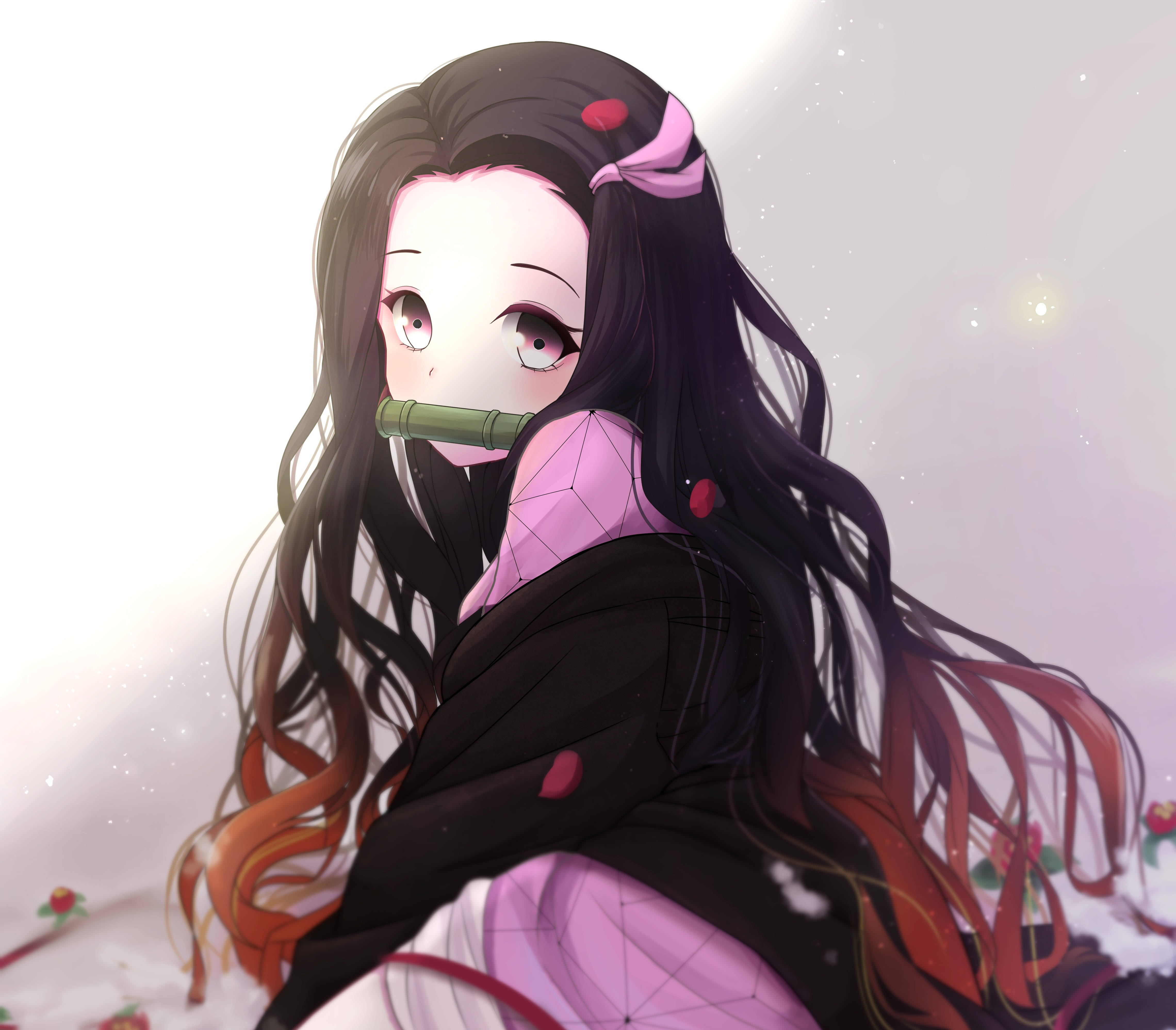 Nezuko 4K Rahisi ya Demon Slayer Picha ya Ukuta