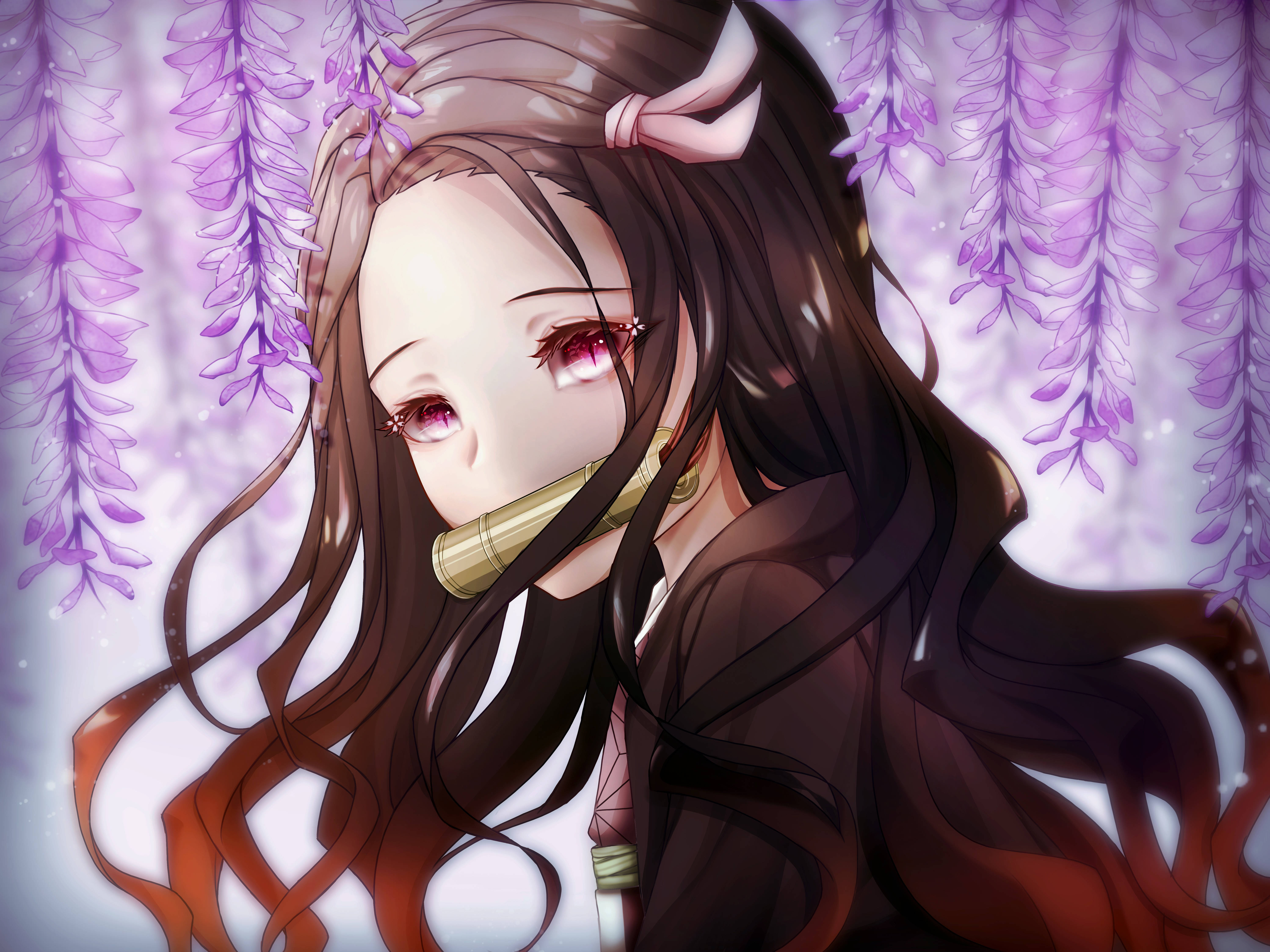 Nezuko Mrembo wa Demon Slayer 4K Picha ya Ukuta