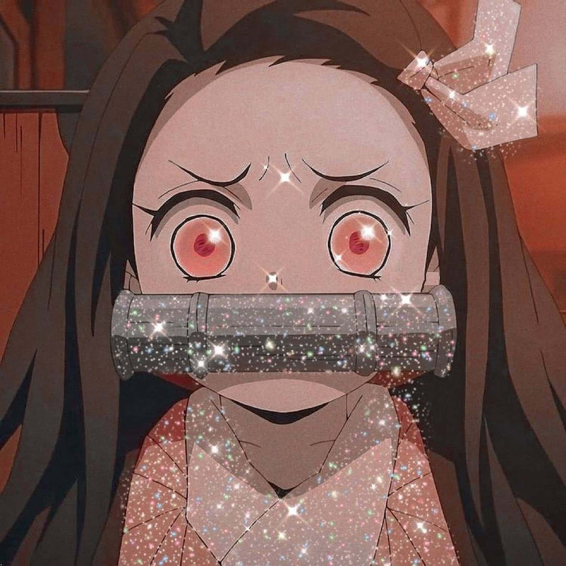 Nezuko Mzuri wa Kawaii Picha ya Ukuta