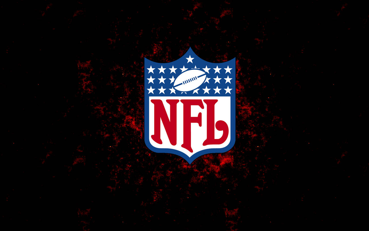 NFL Football Logo Juu ya Background Nyeusi Picha ya Ukuta