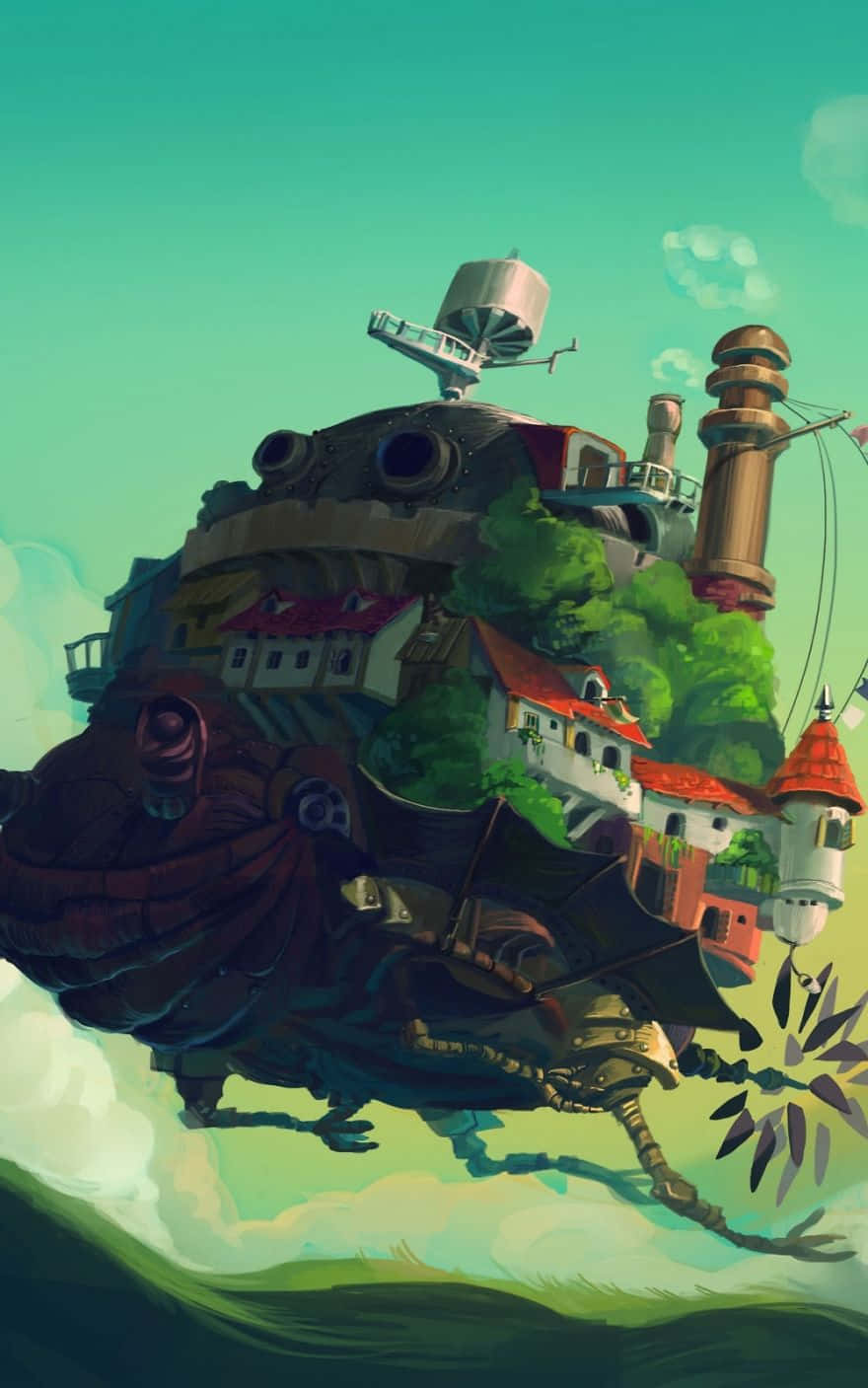 Ngome ya Howl Inayotembea Studio Ghibli Simu Picha ya Ukuta