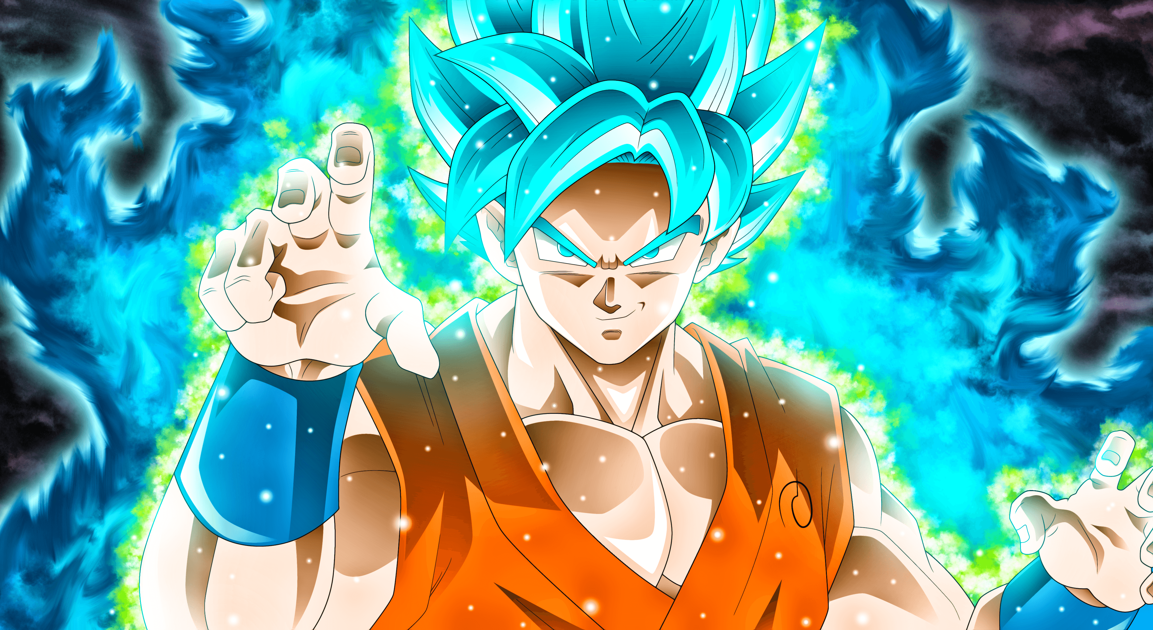 Nguvu ya Goku Super Saiyan Blue Picha ya Ukuta